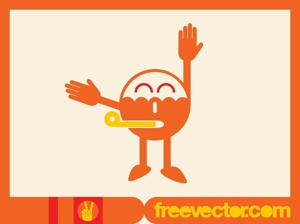 Happy Traffic Guard Free Vector