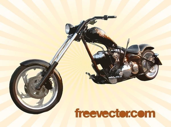 Harley Chopper Free Vector
