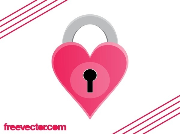 Heart Padlock Free Vector