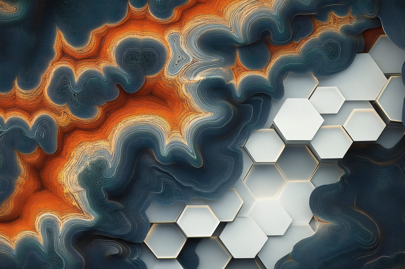 Hexagon Layered Abstract