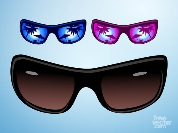 Holiday Sunglasses Free Vector