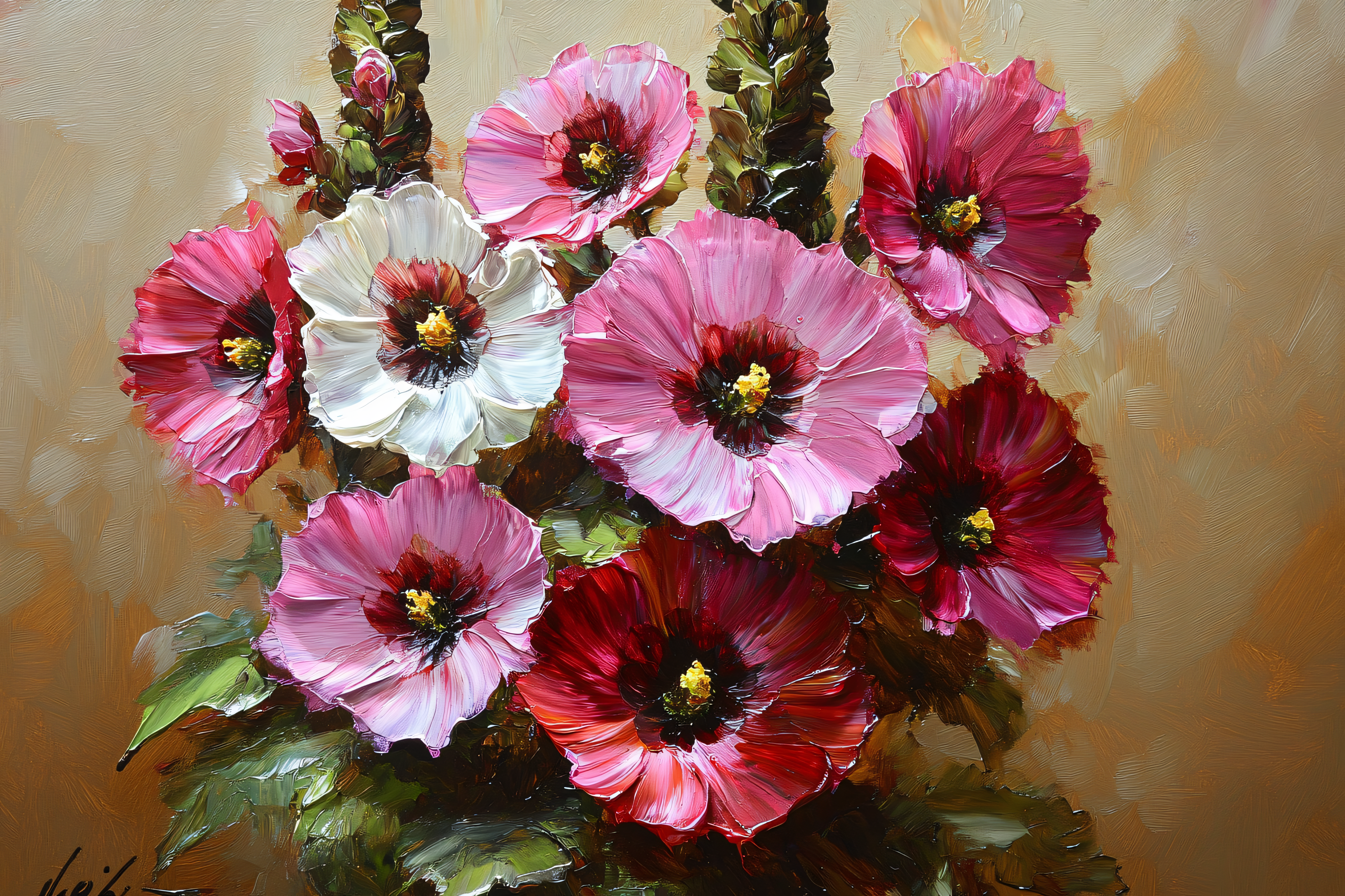 Hollyhock Bloom