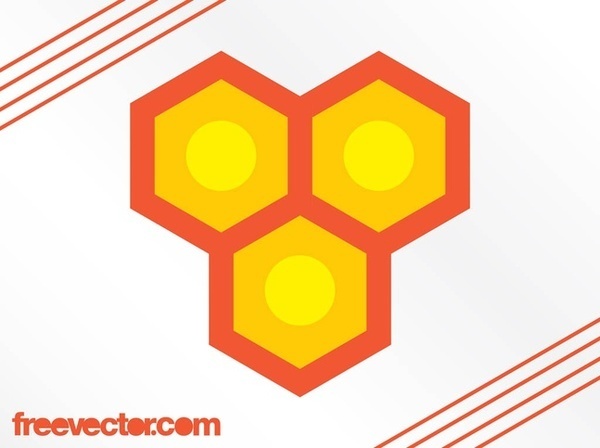 Honeycomb Logo Free Vector