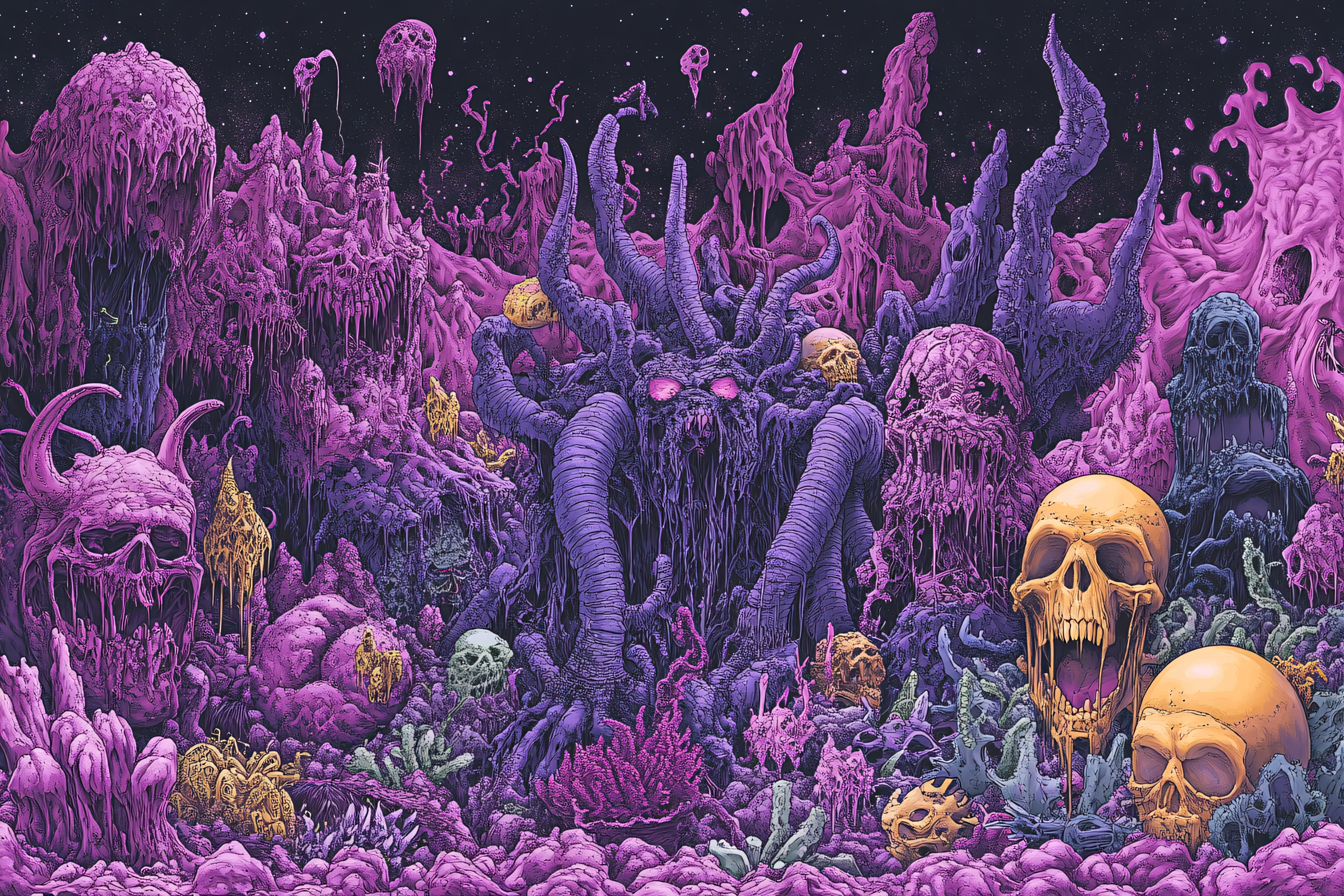 Horrific Alien Skullscape