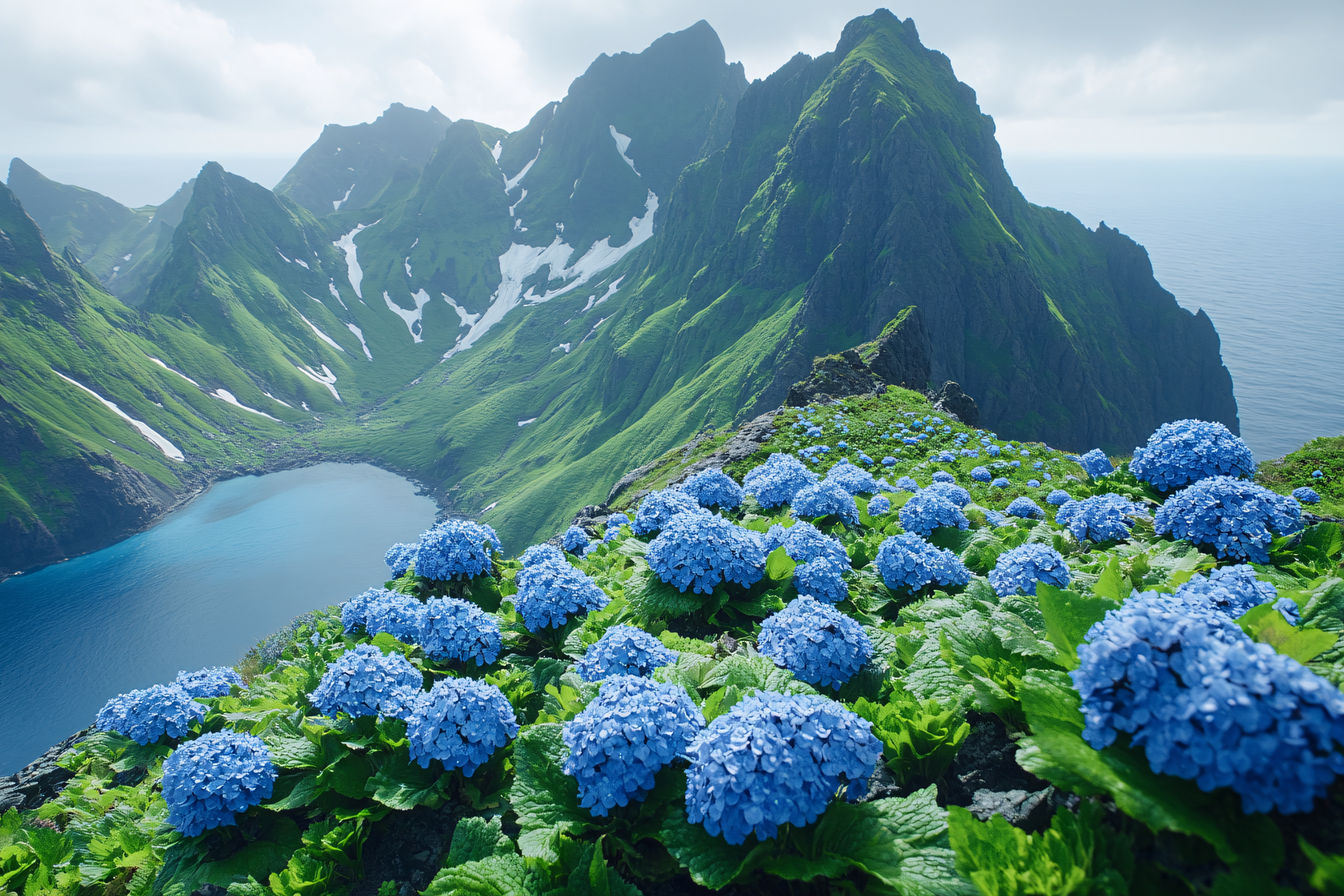 Hydrangea Bloom on Mountain