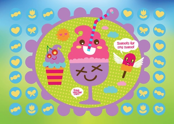 Ice Cream Cartoons Free Vector