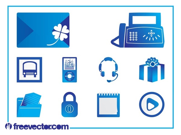 Icons Set Free Vector