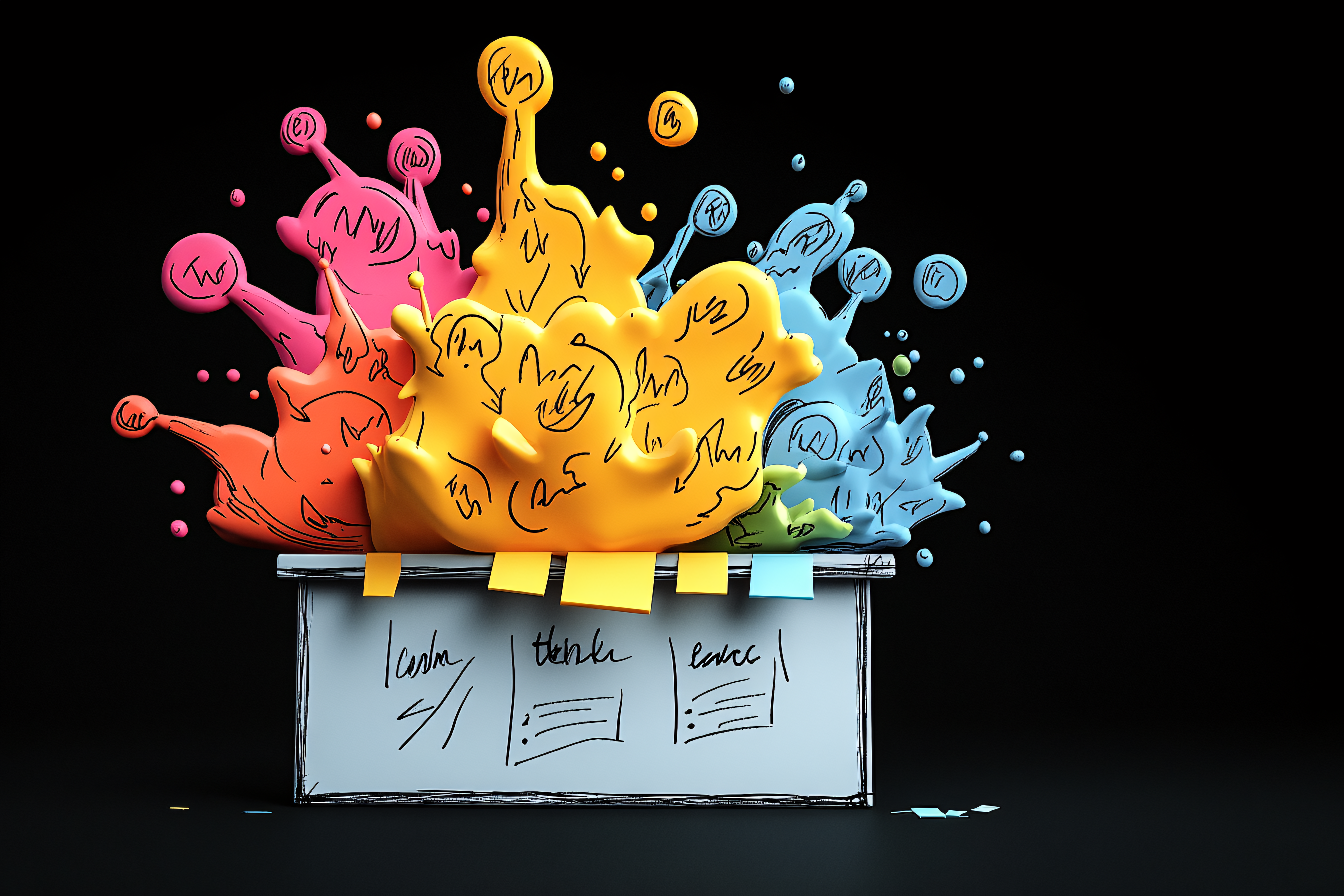 Ideas Bursting From A Box