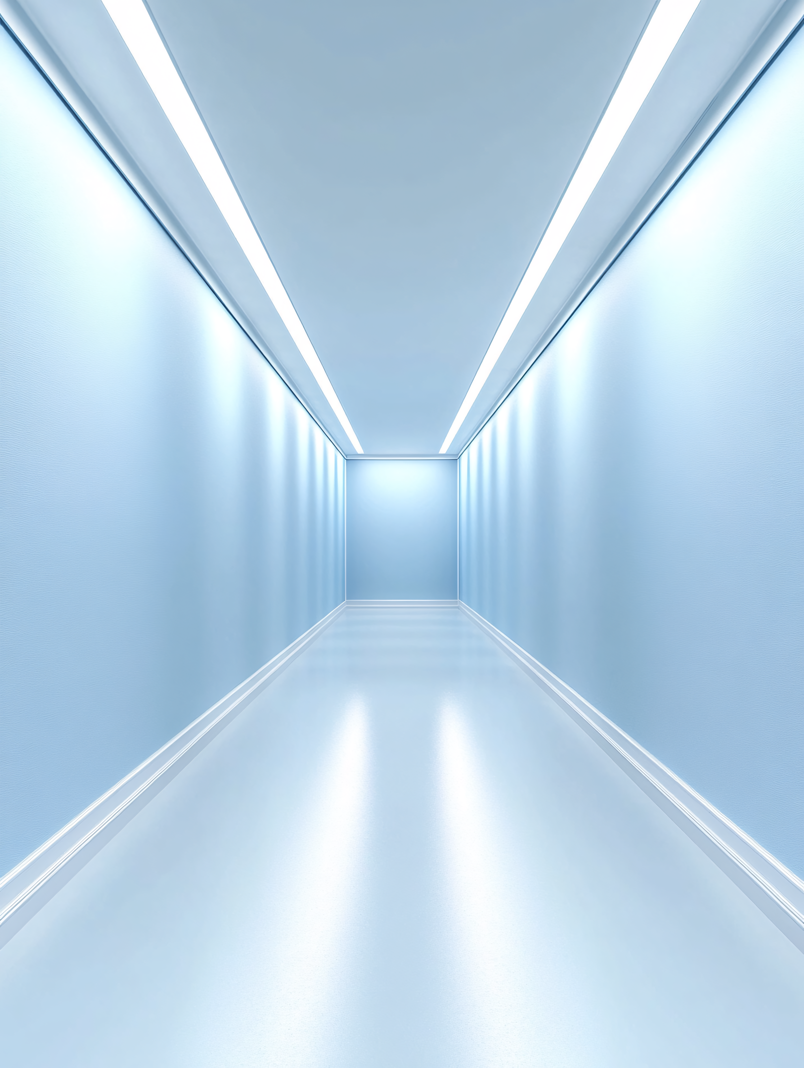 Illuminated Blue Corridor