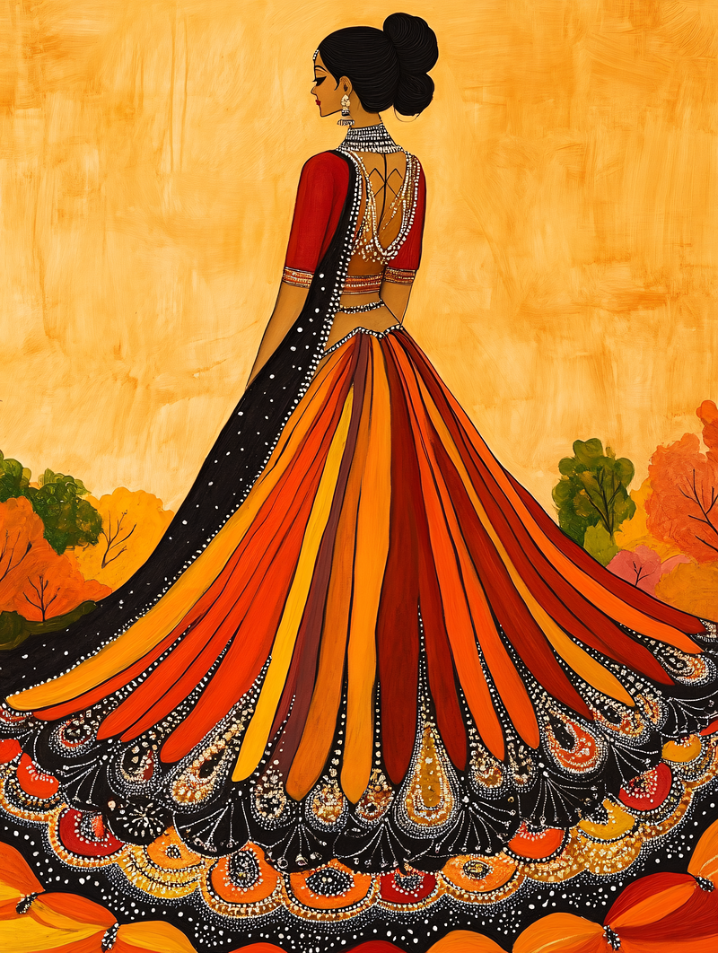 Indian Woman In Colorful Dress