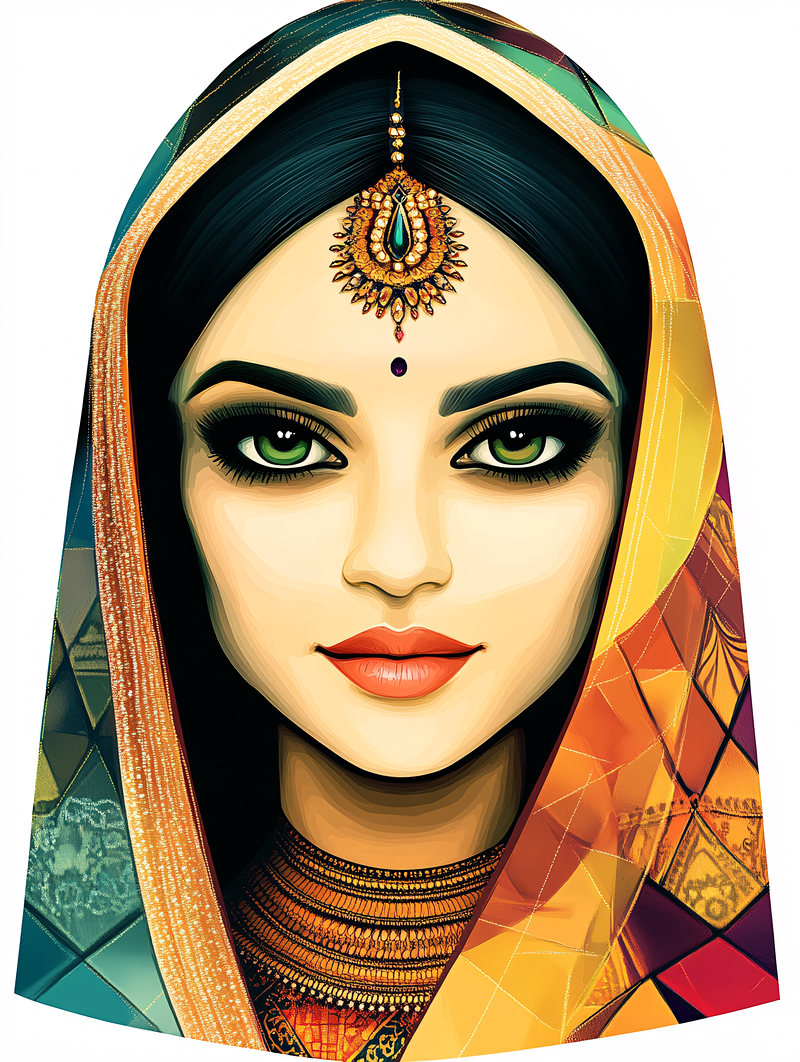Indian Woman with Green Eyes
