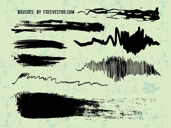 Ink Brush Strokes Free Vector