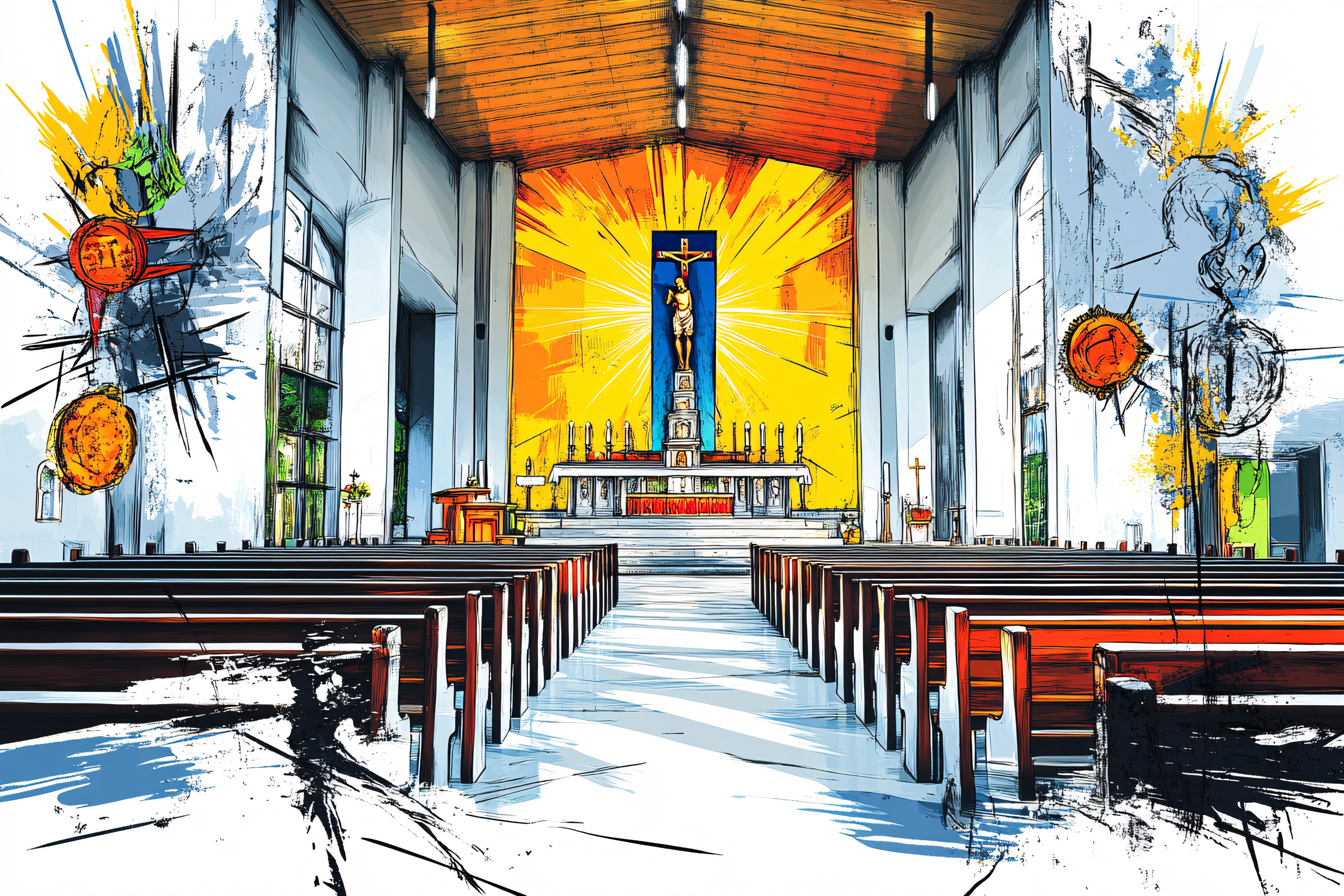 Inside of Modern Church