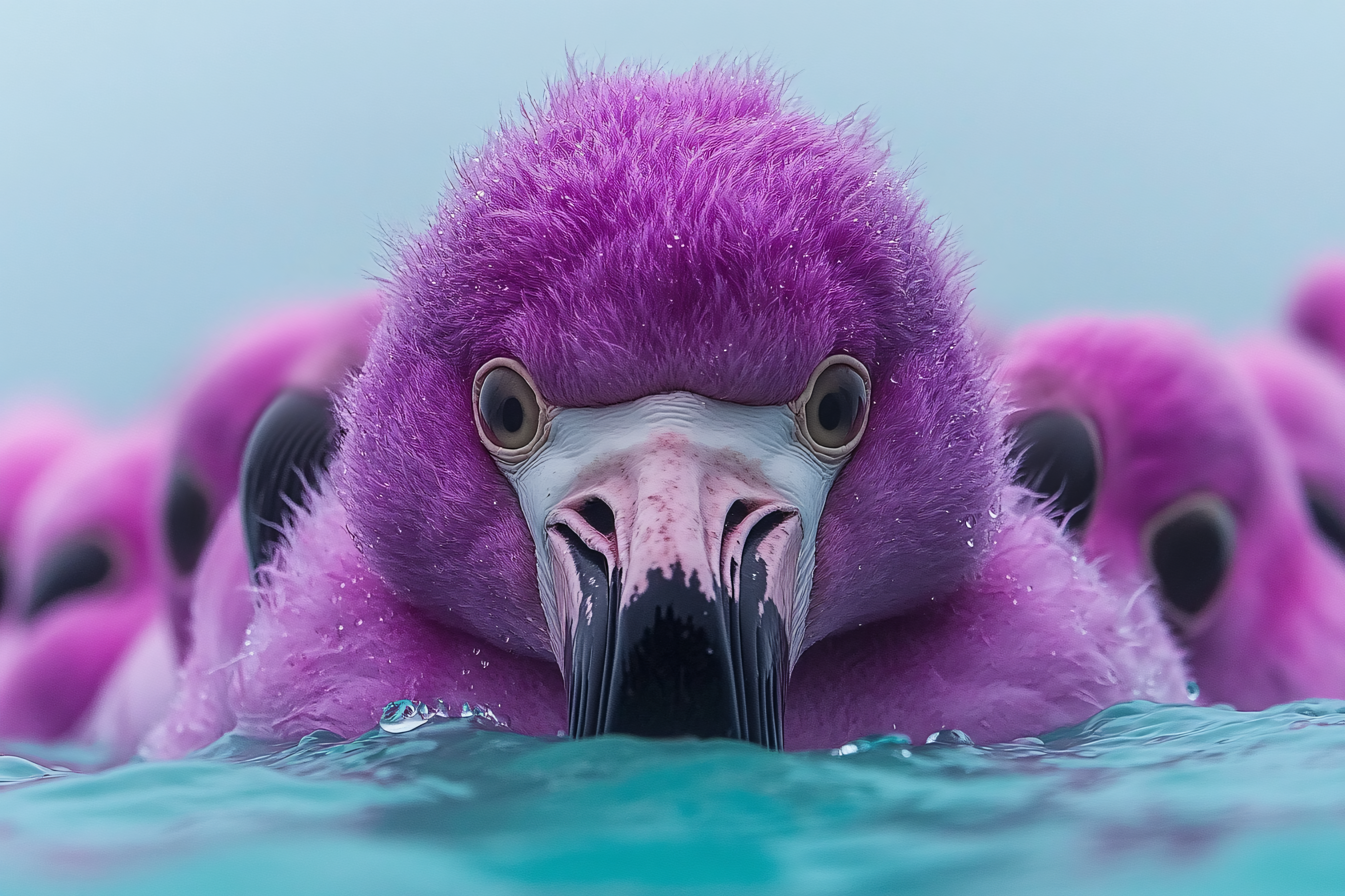 Intense Flamingo Stare