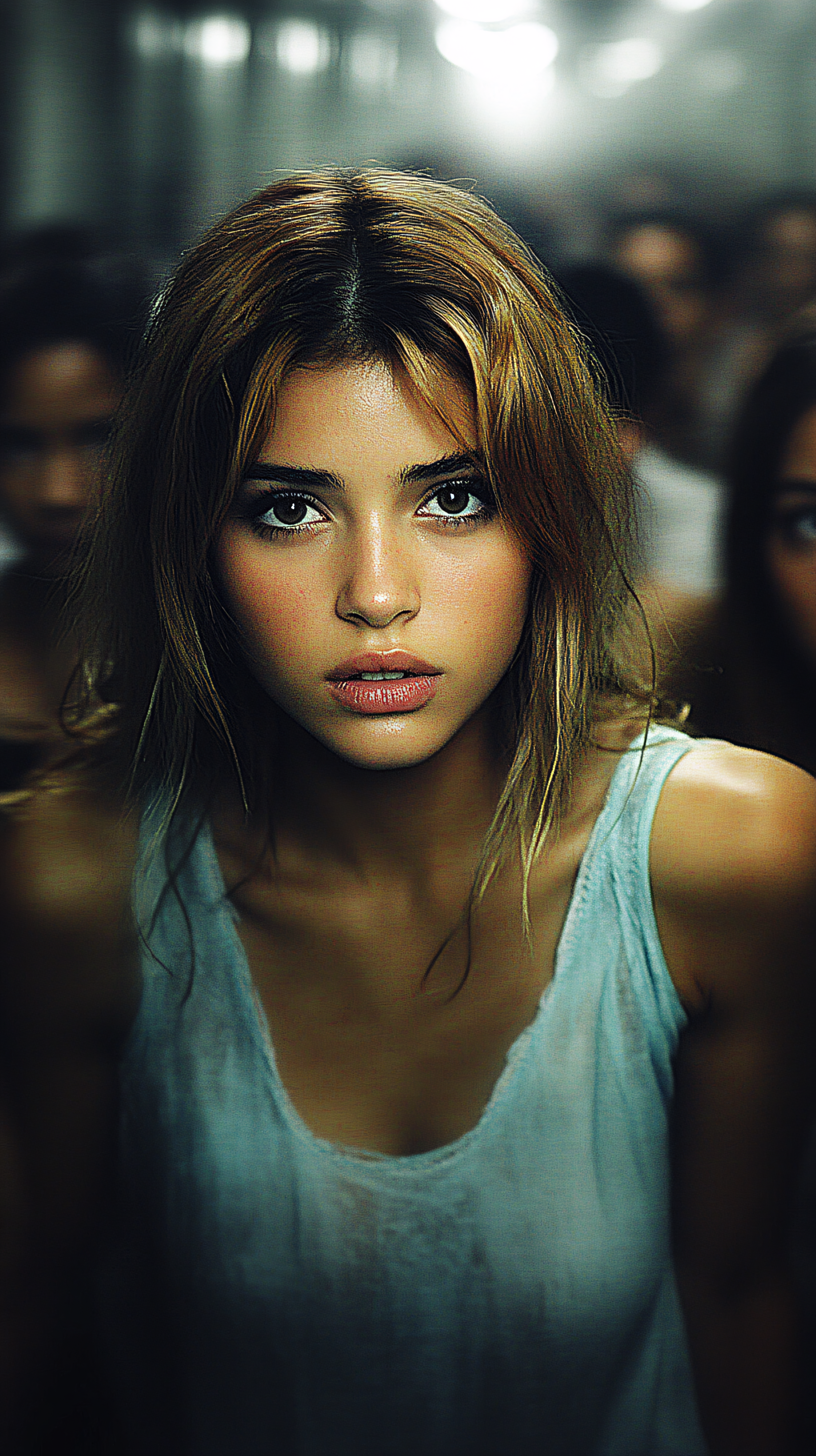 Intense Gaze Of A Young Woman