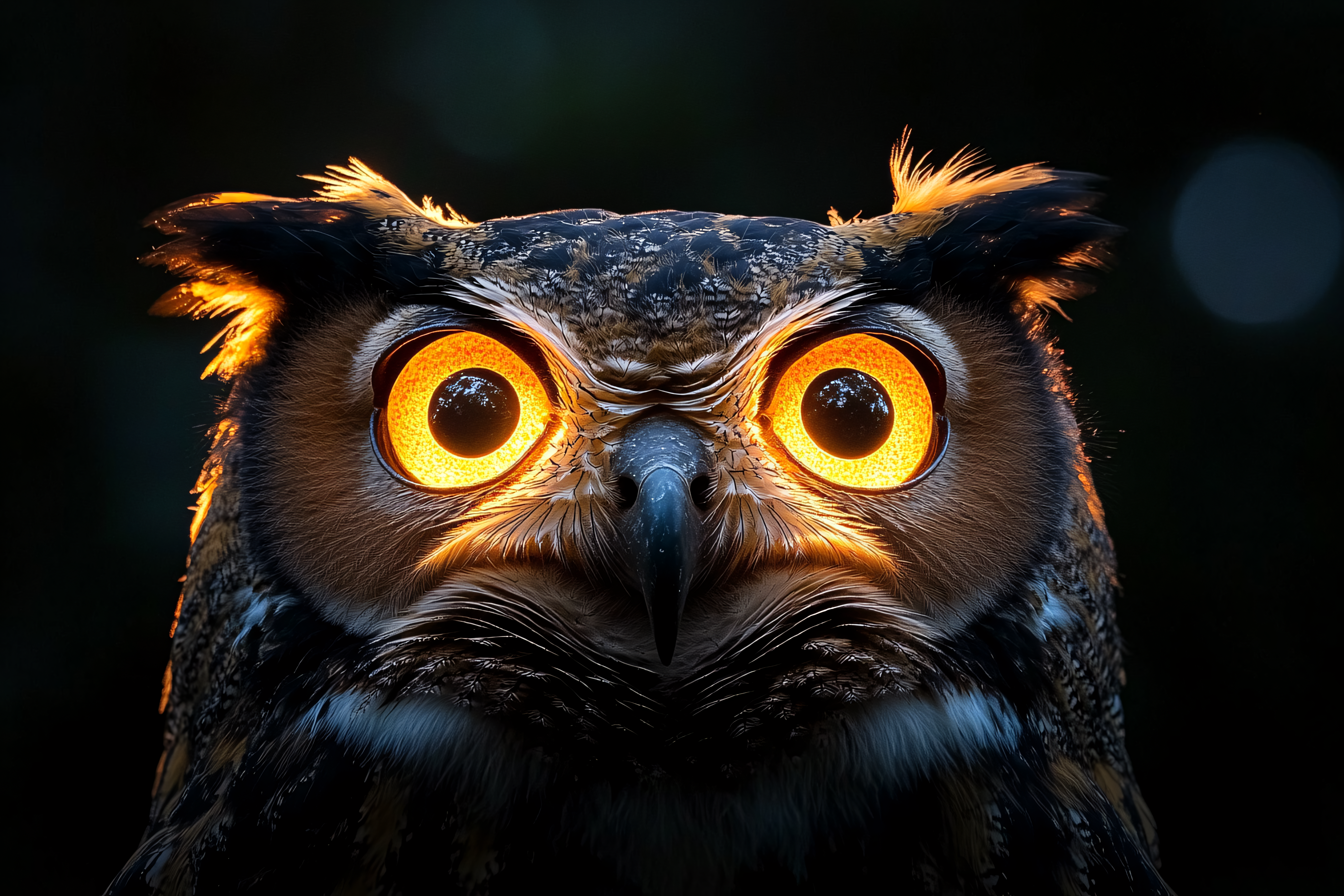 Intense Gaze of an Owl