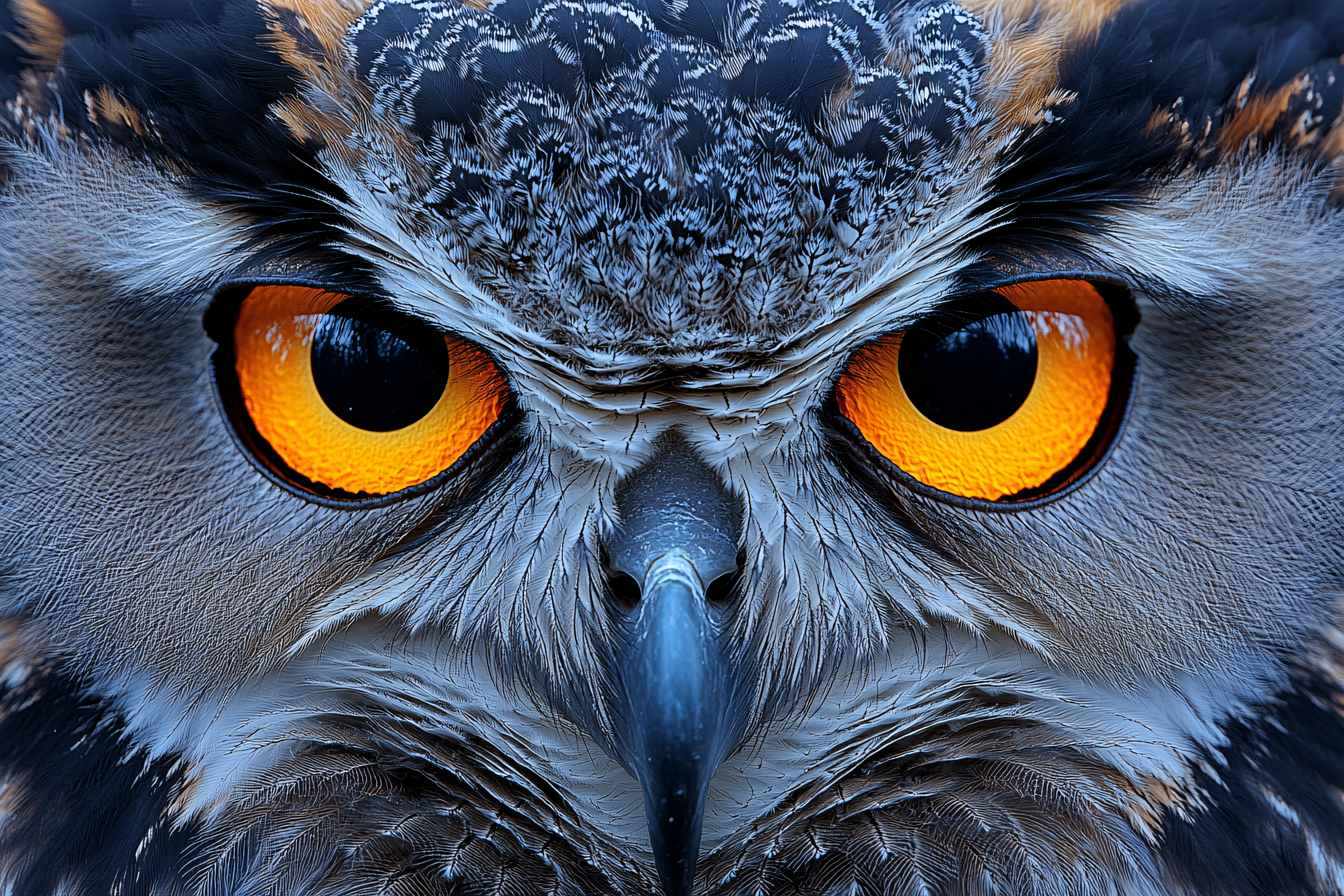 Intense Gaze of an Owl