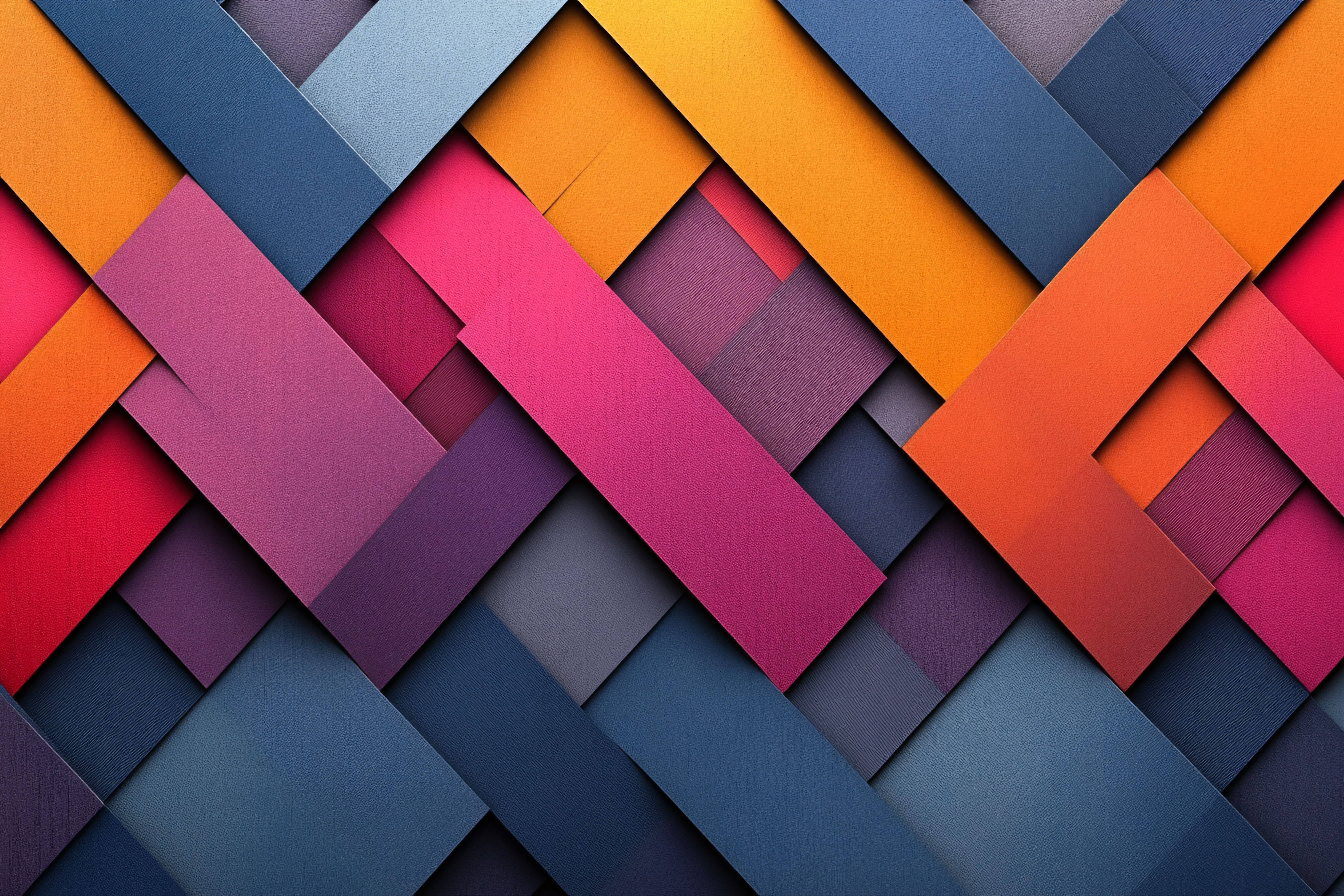 Interwoven Colored Strips