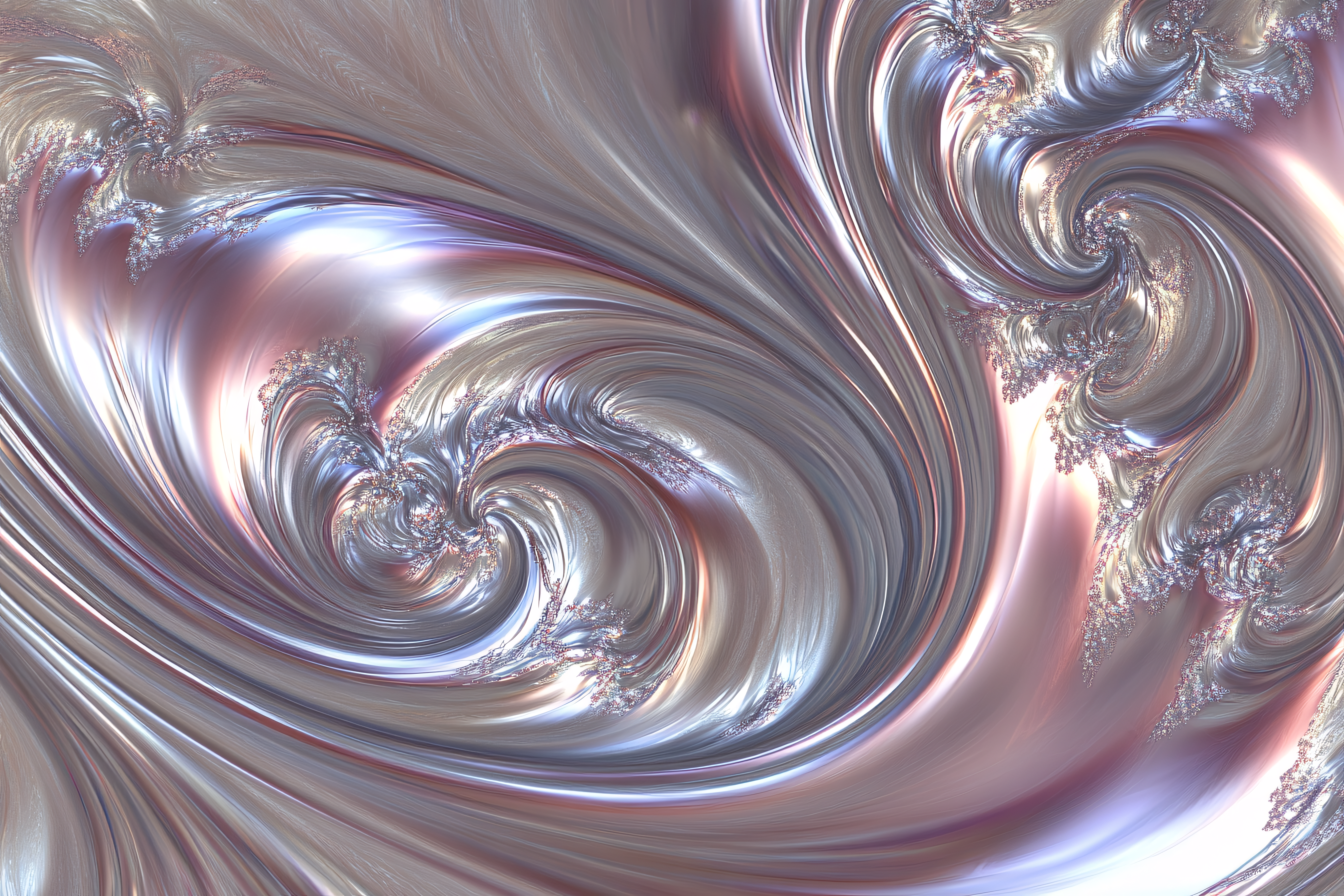 Iridescent Fractal Swirl