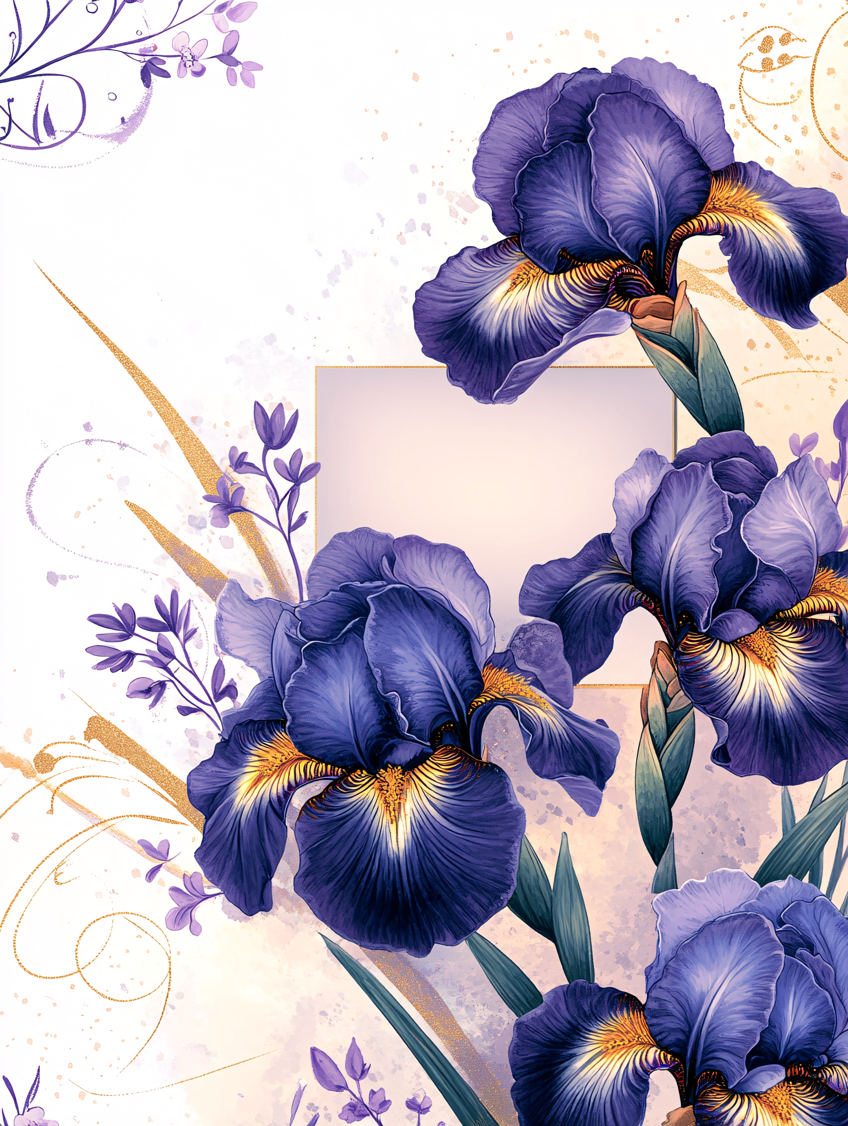Iris Flowers Background