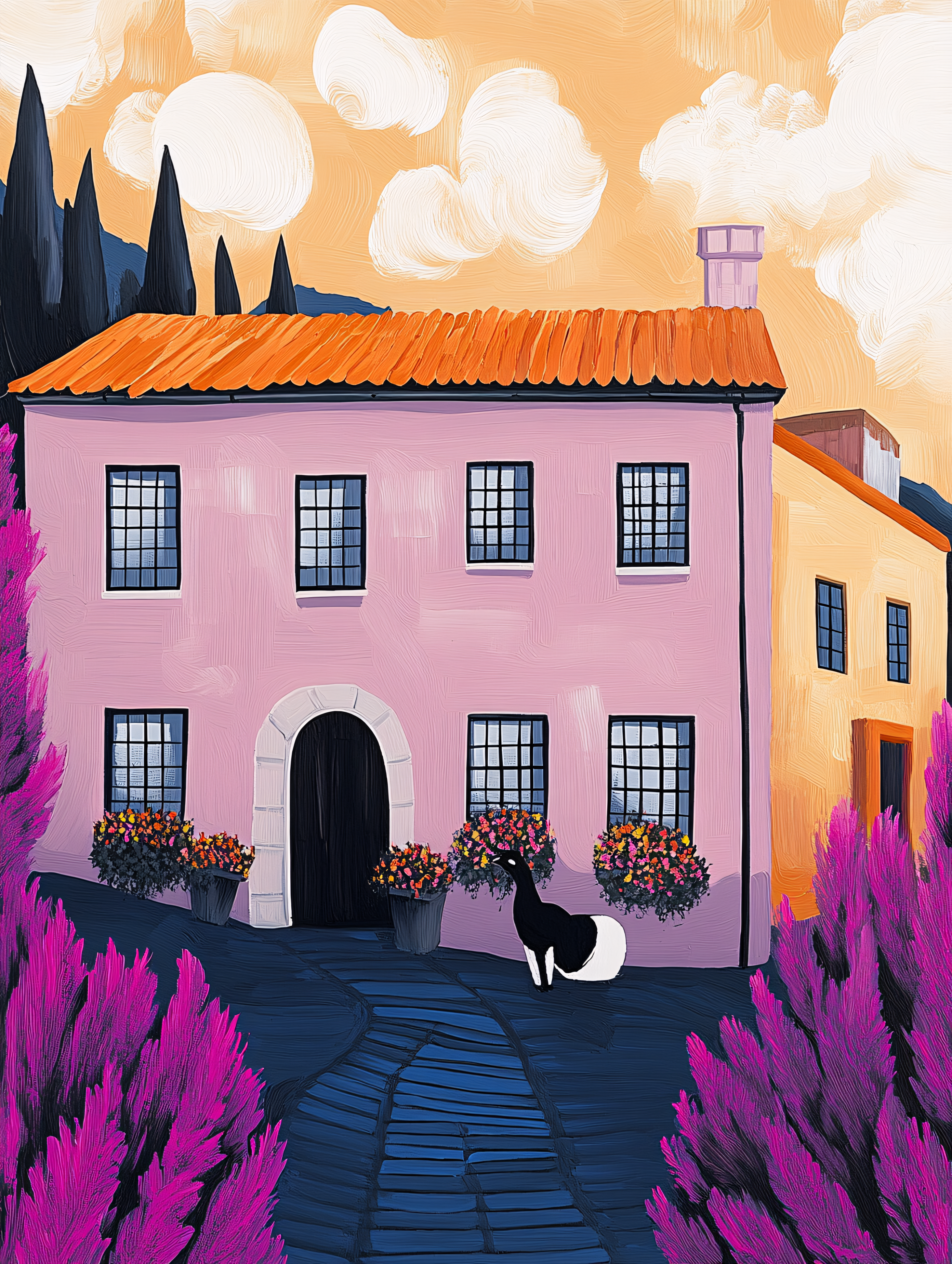Italian Villa with Dog