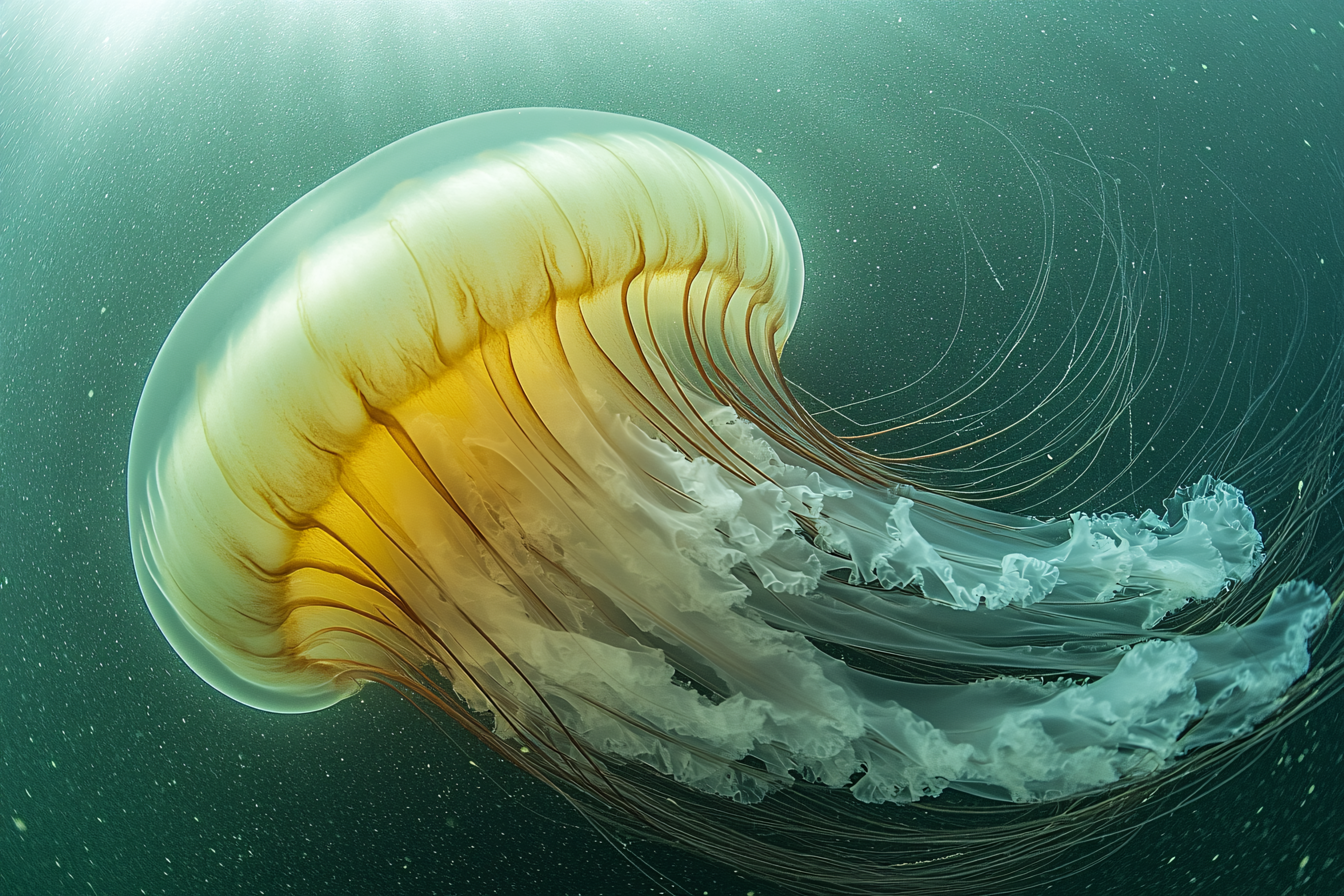 Jellyfish in Turquoise Water