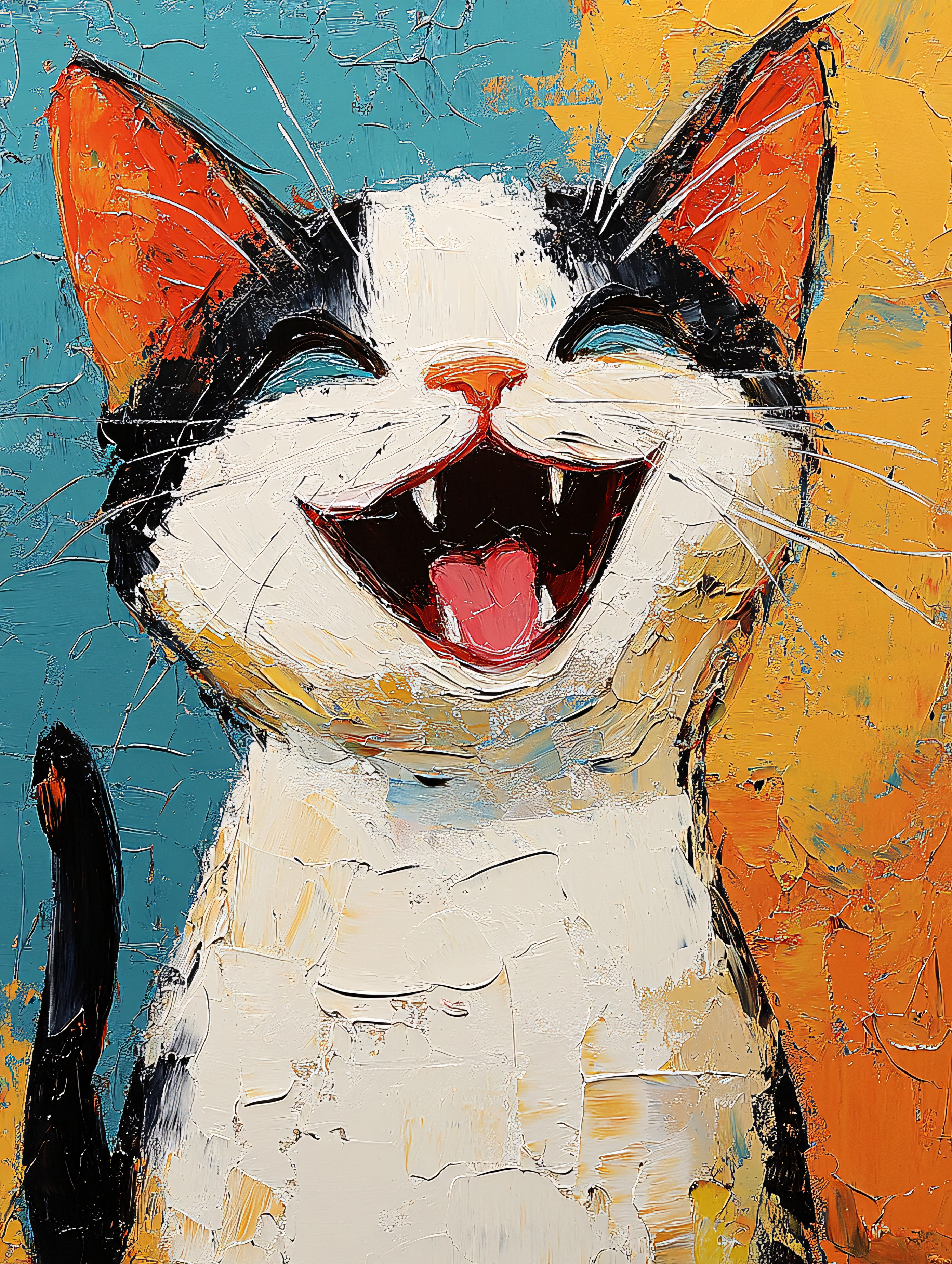Joyful Cat Portrait