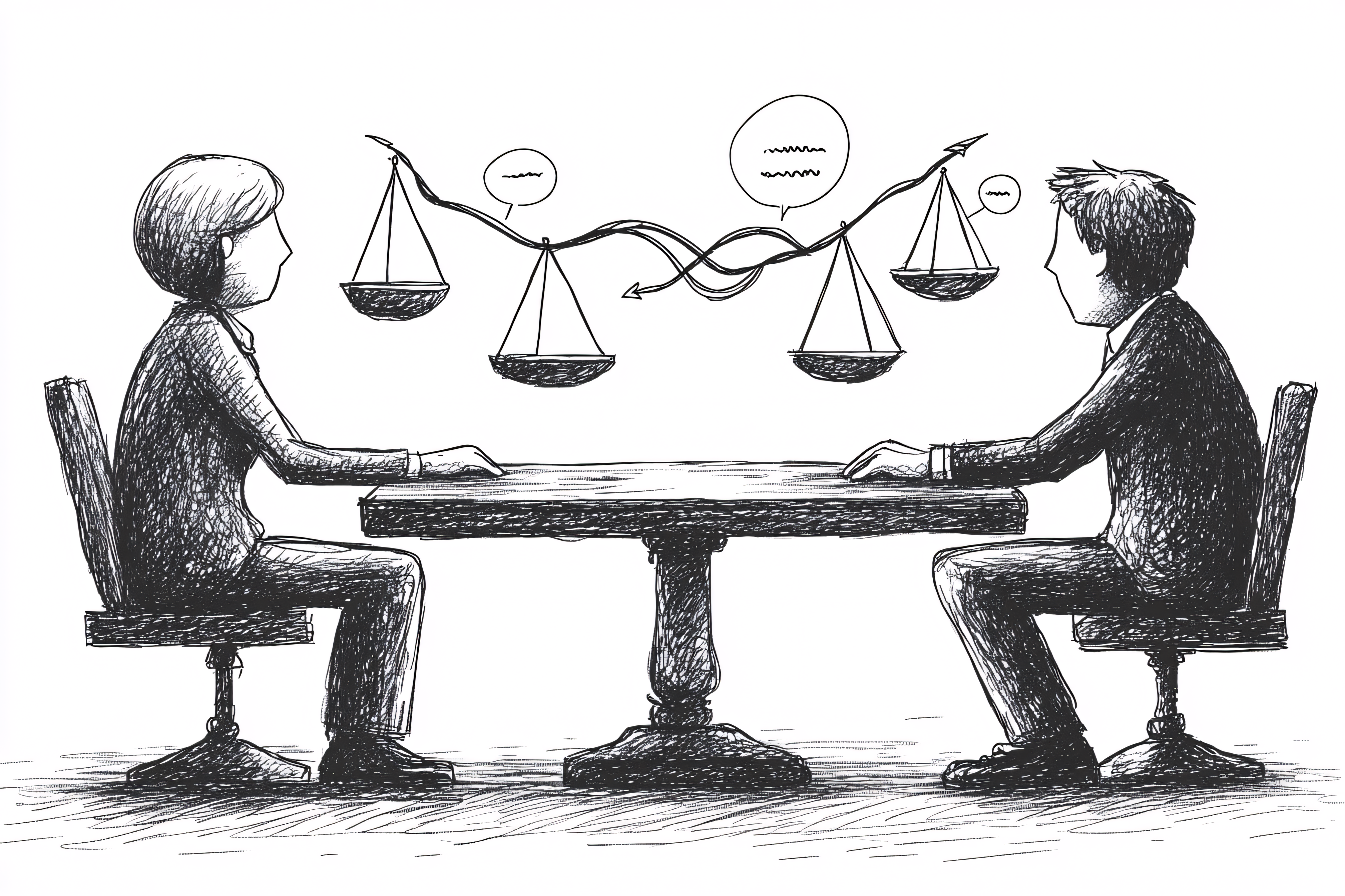 Justice Scales Conversation