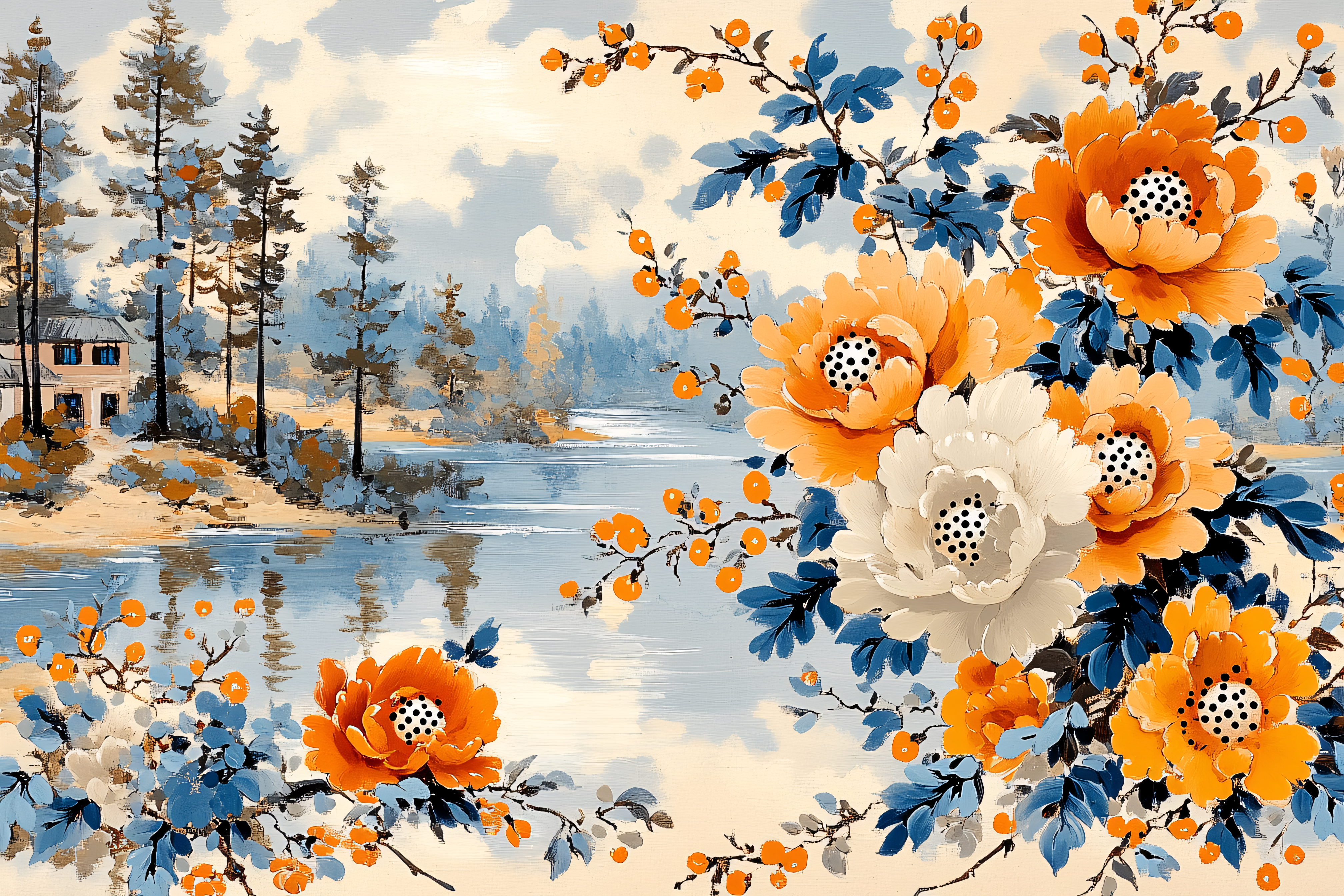 Lakeside Floral Harmony