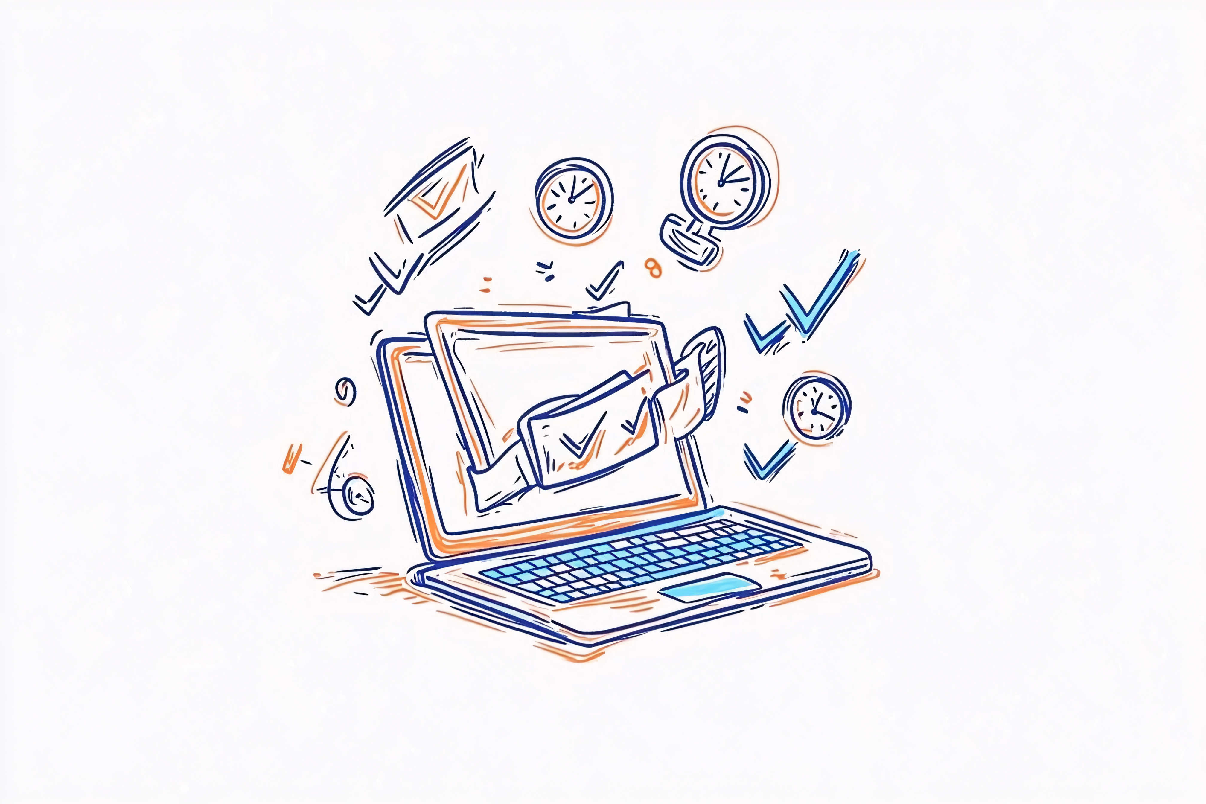 Laptop Efficiency Illustration