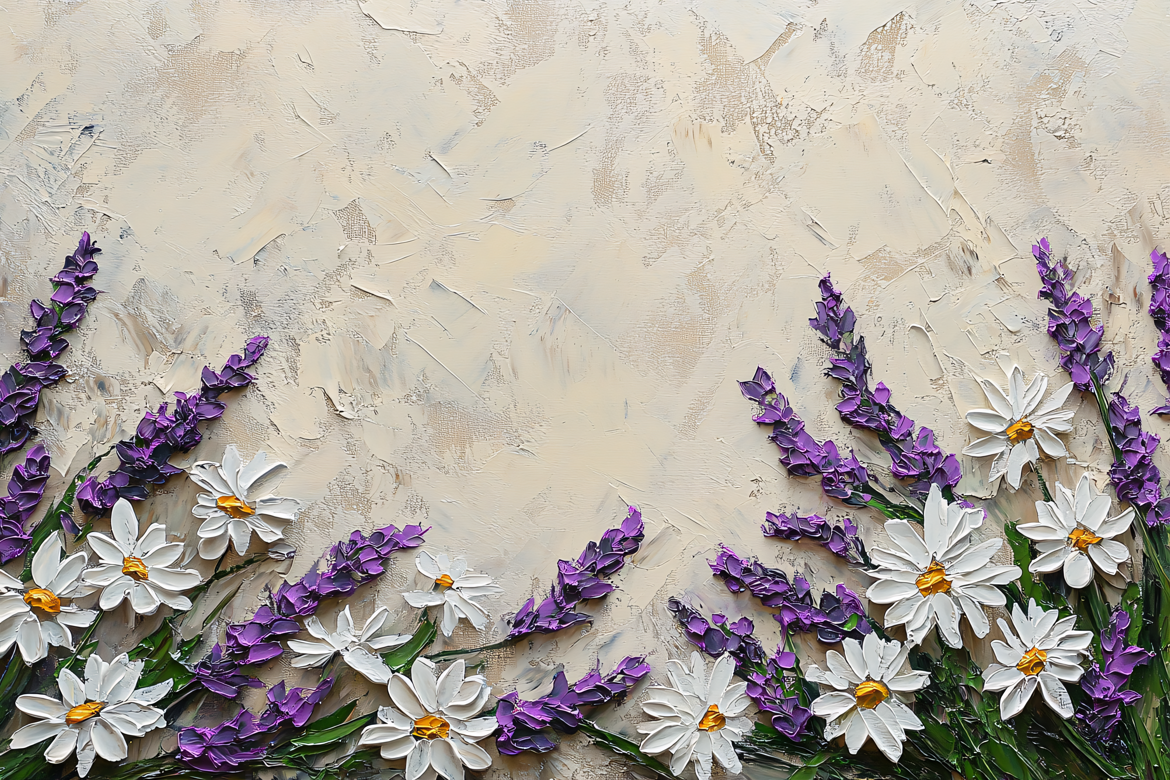 Lavender and Daisy Field
