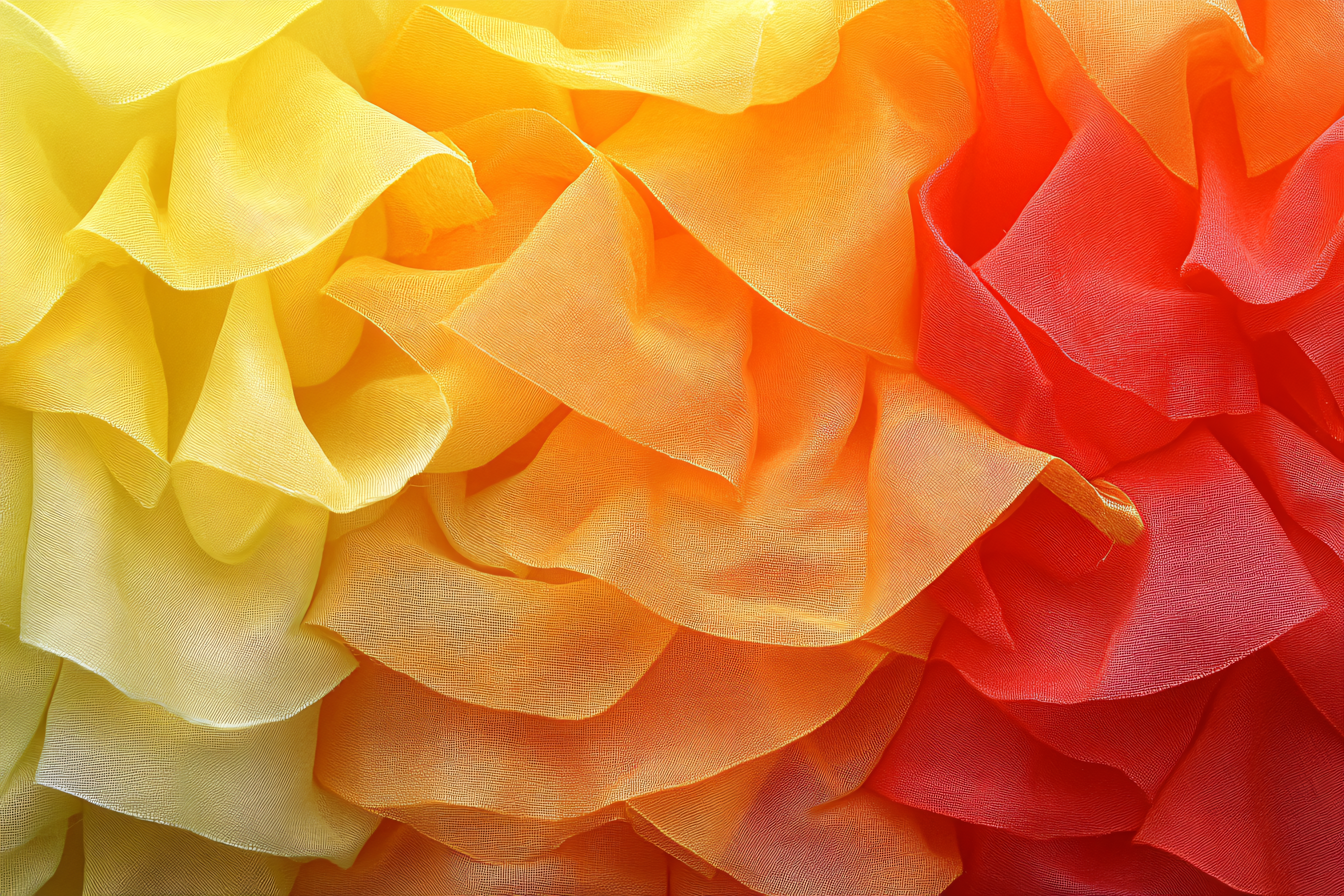 Layered Fabric in Gradient Colors