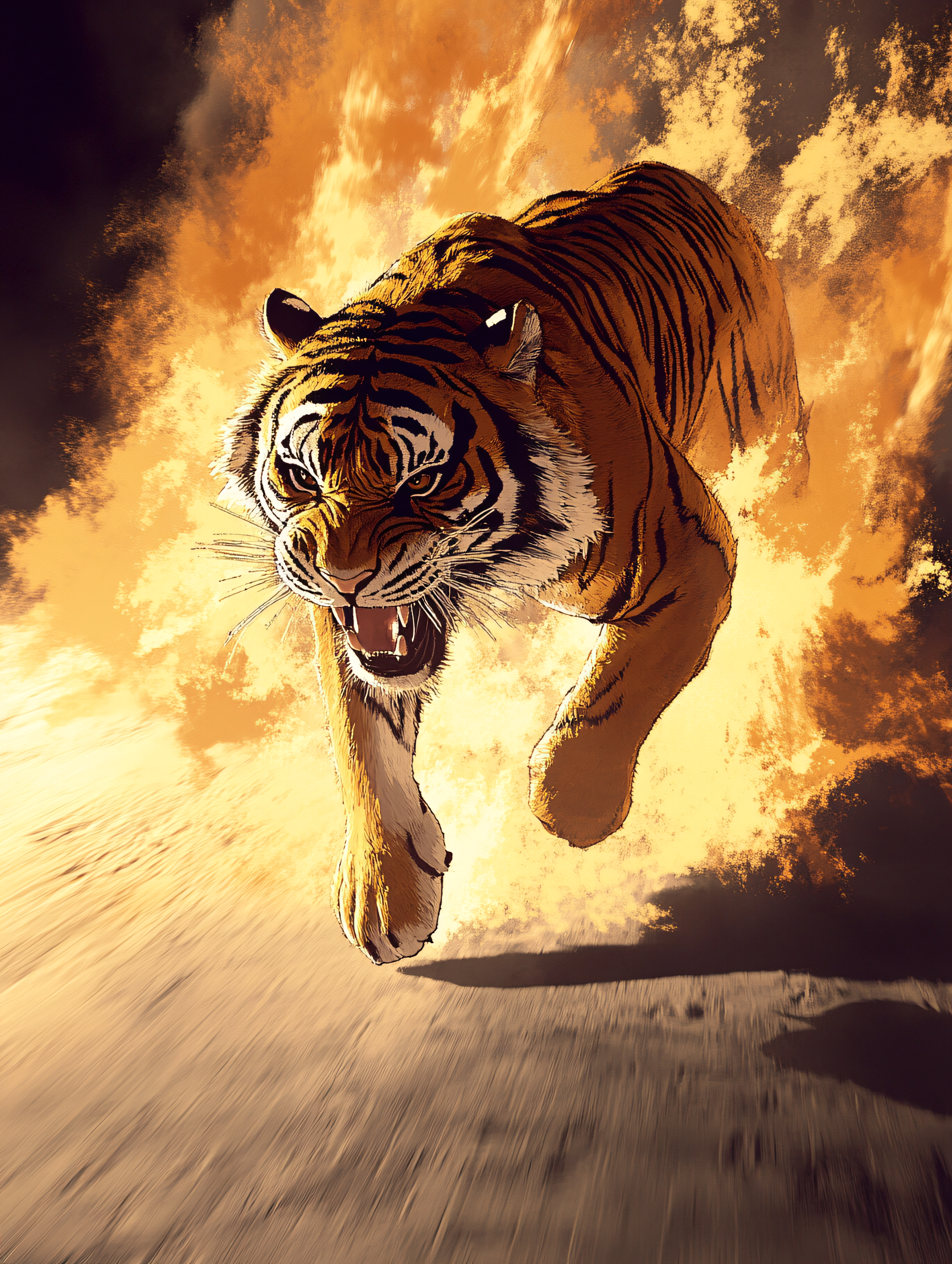 Leaping Tiger
