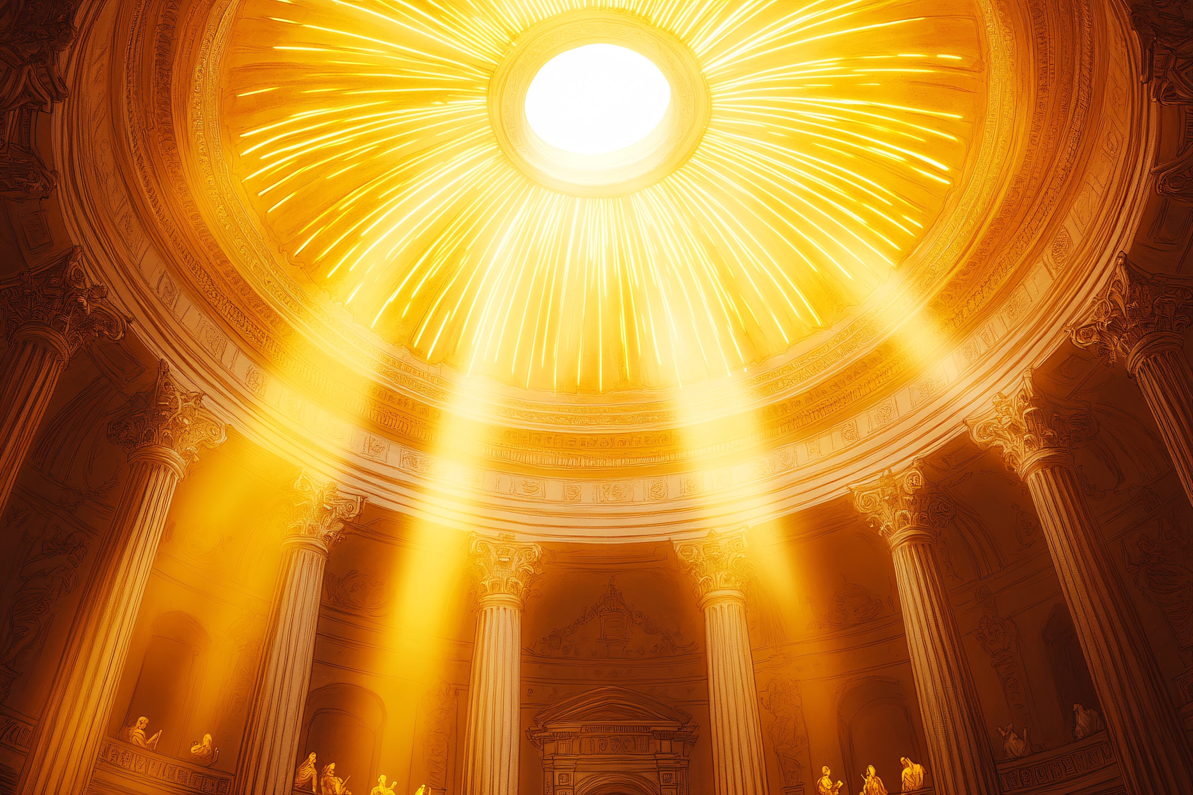 Light Rays Through Dome