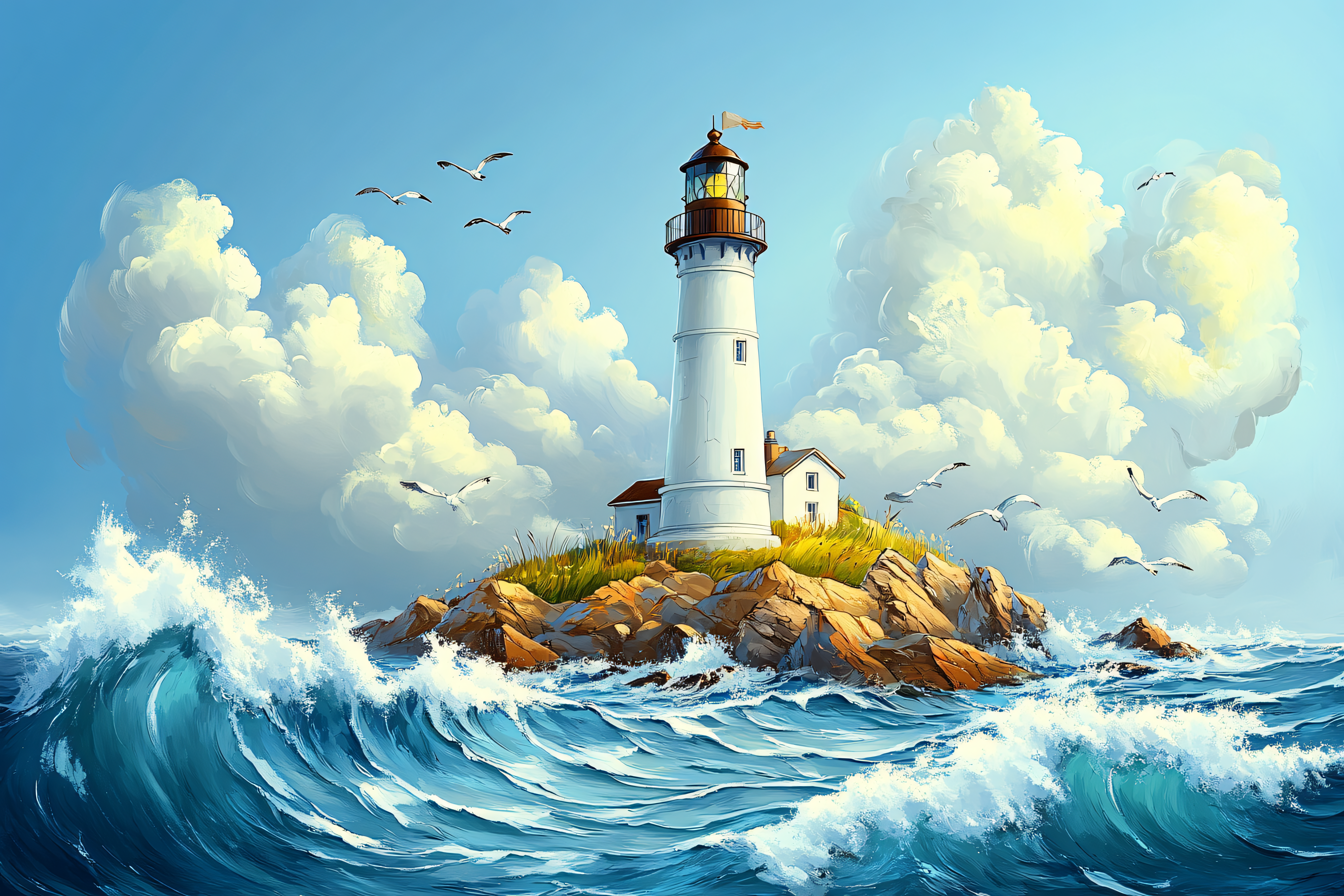 Lighthouse on Rocky Island