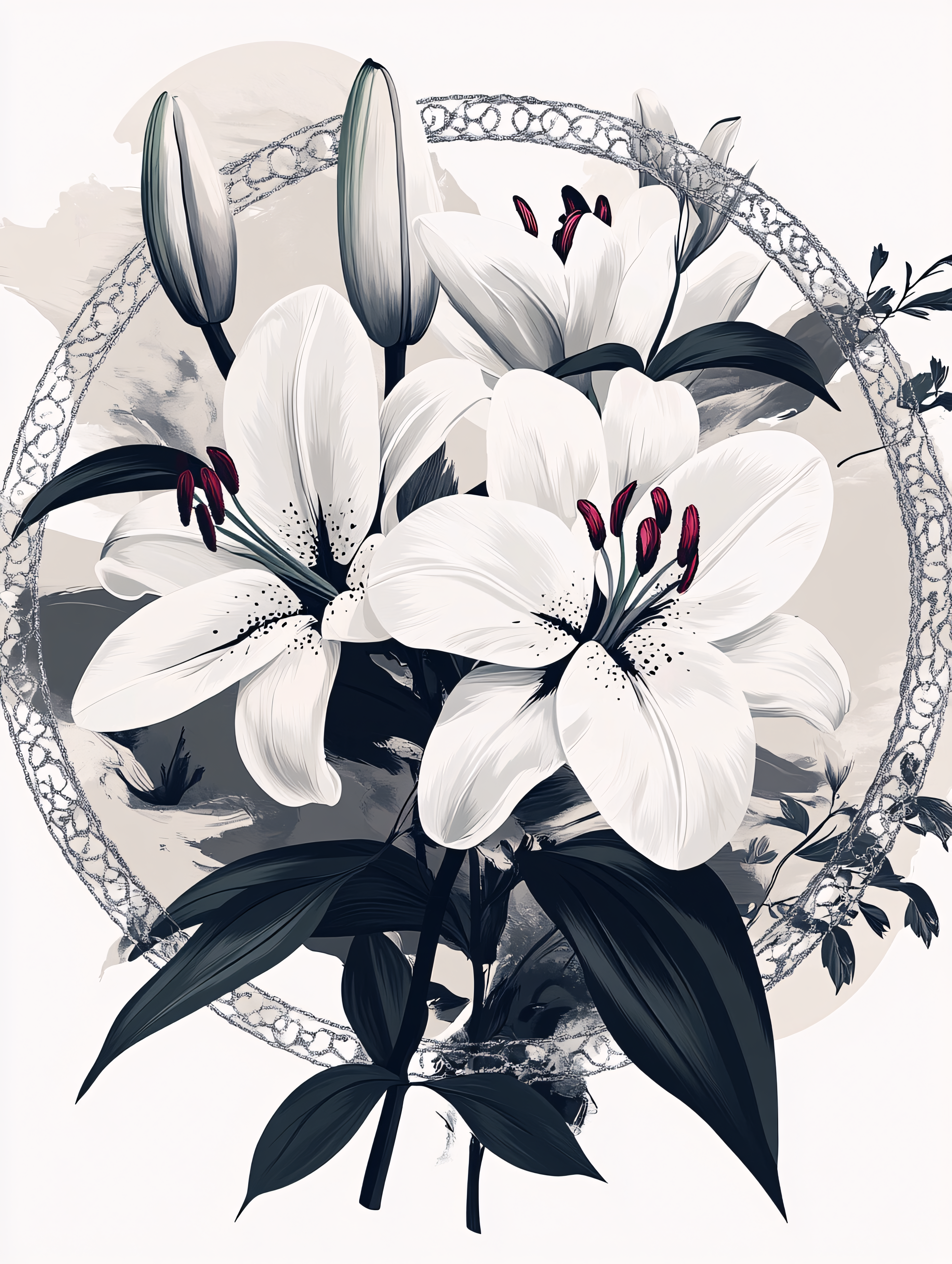 Lilies in a Floral Arrangement