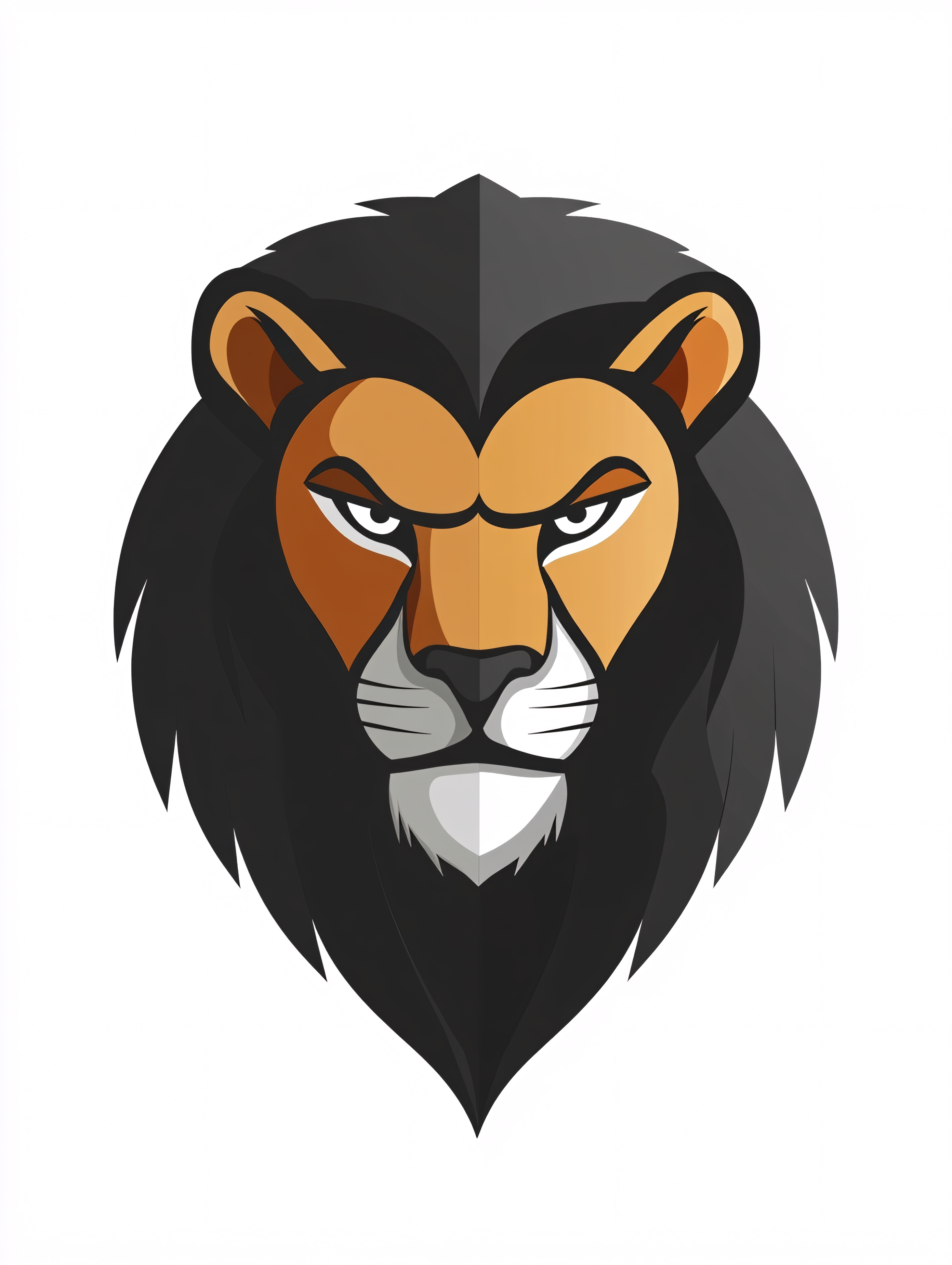 Lion Head Silhouette
