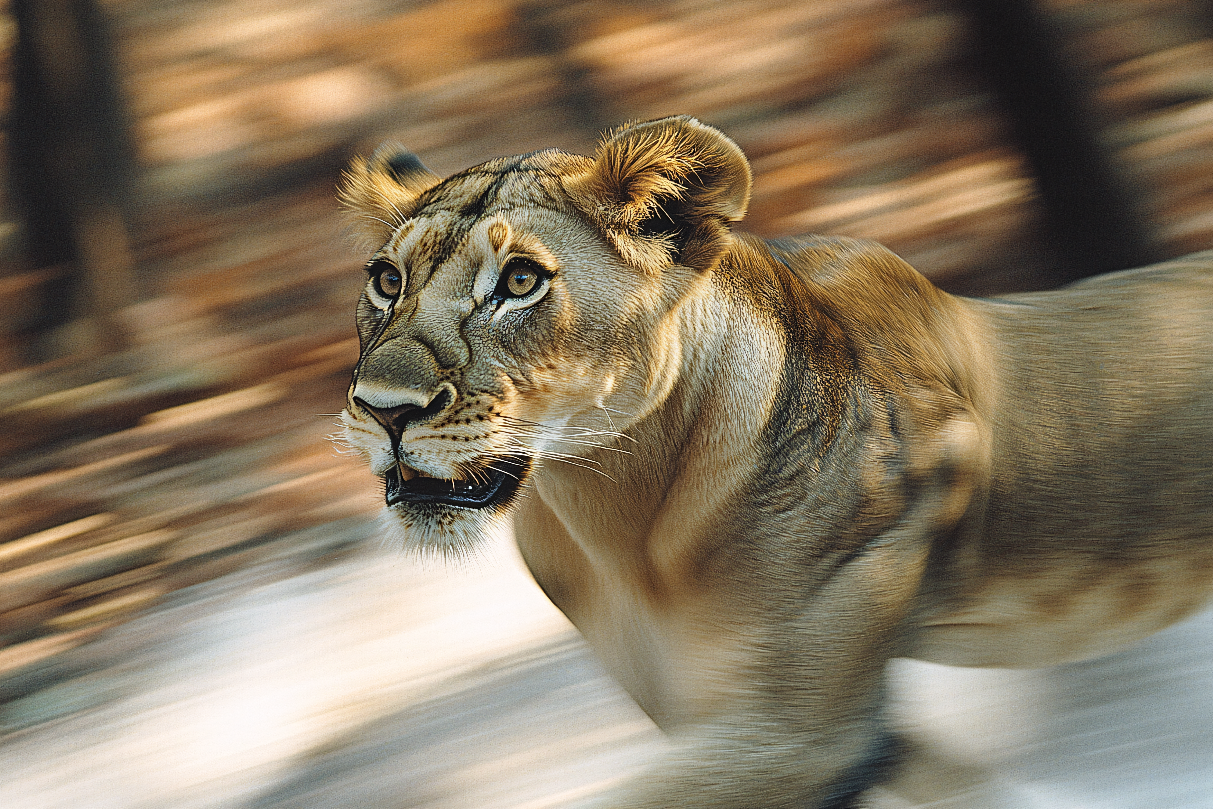 Lioness On The Move