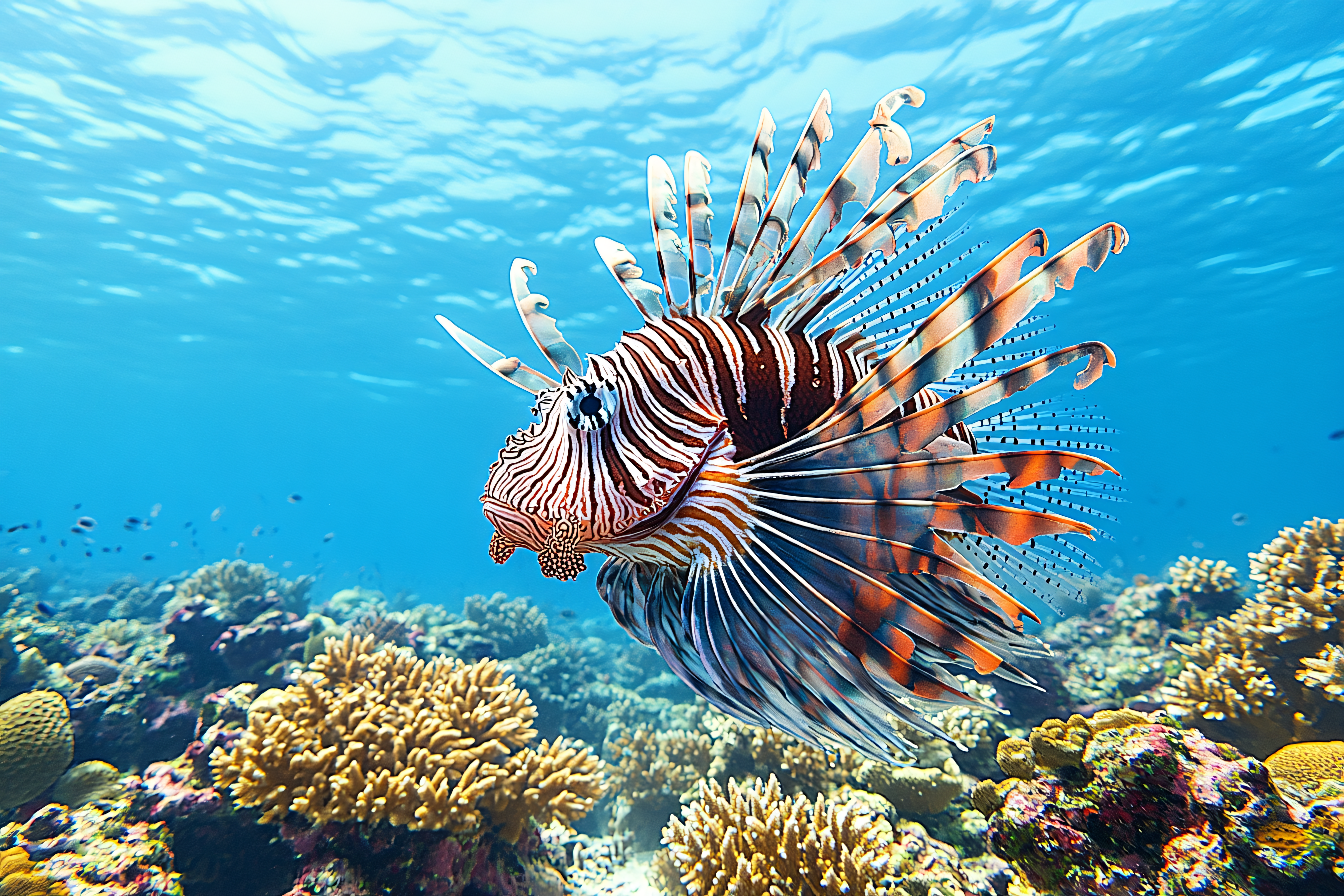 Lionfish In Coral Reef