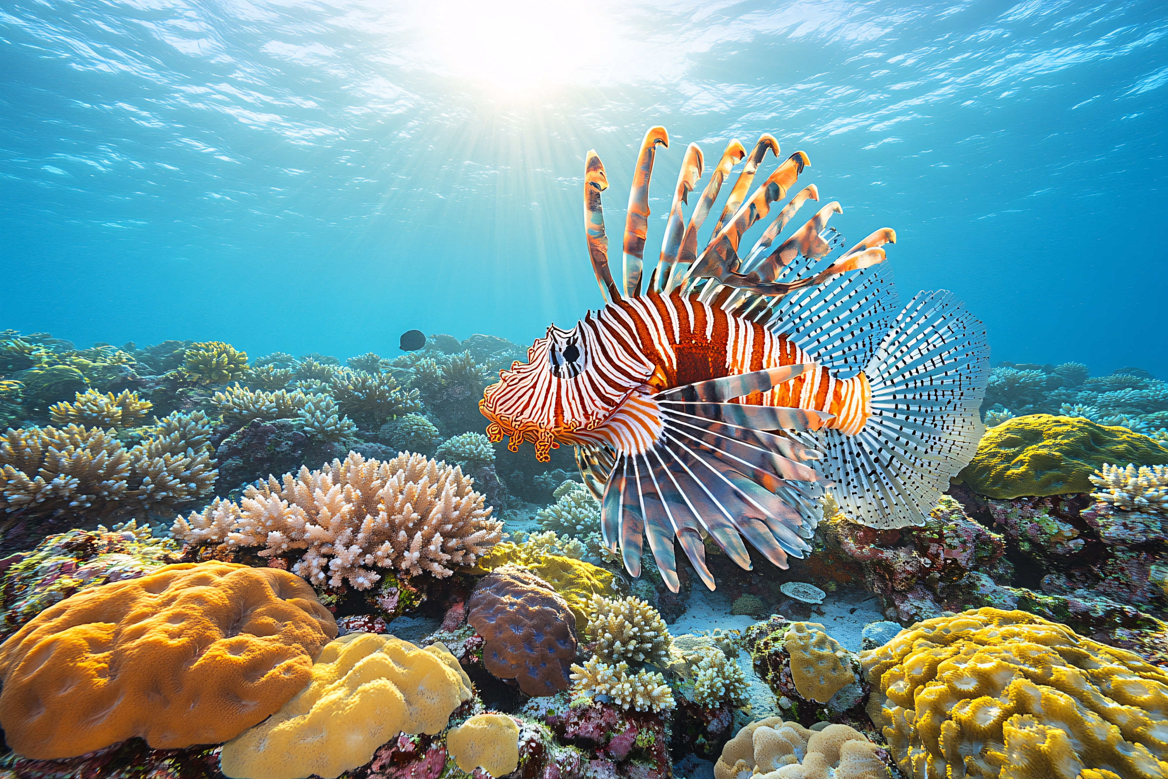 Lionfish In Coral Reef