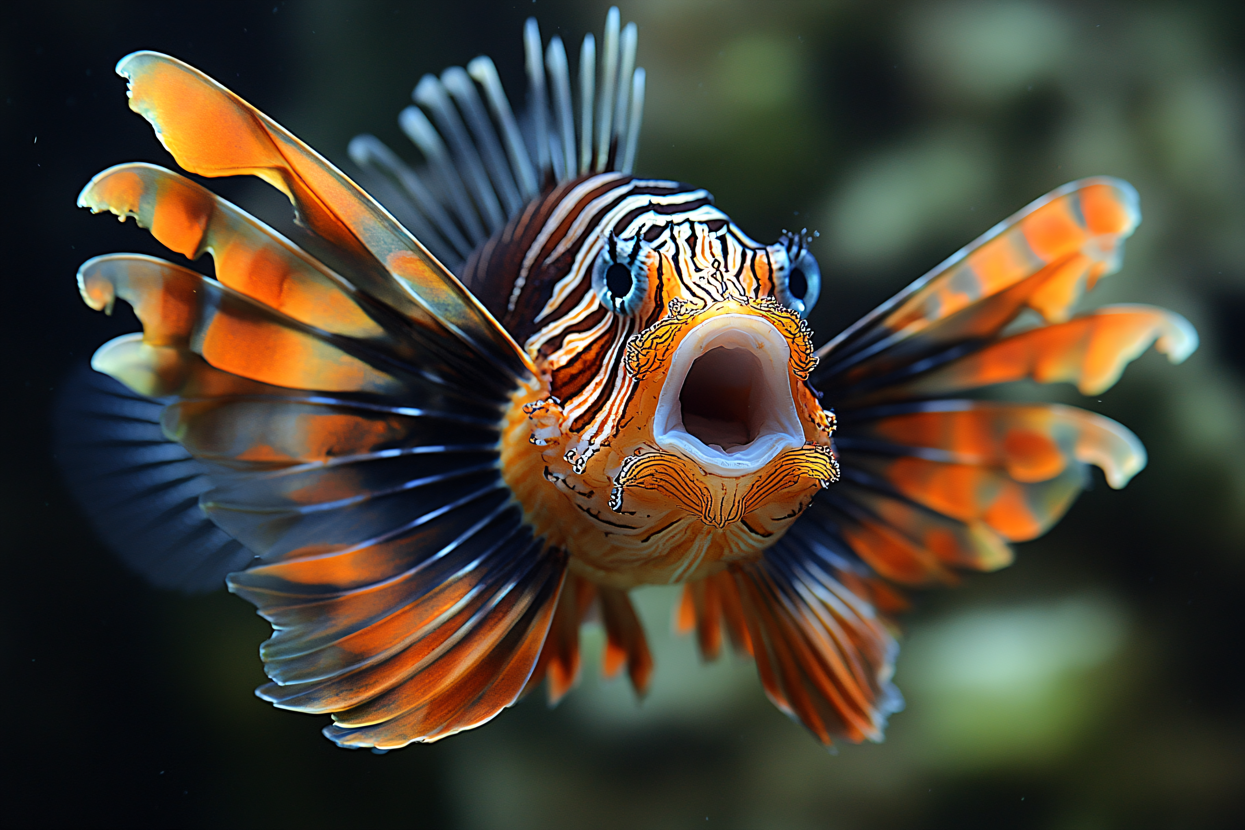 Lionfish Open Mouth