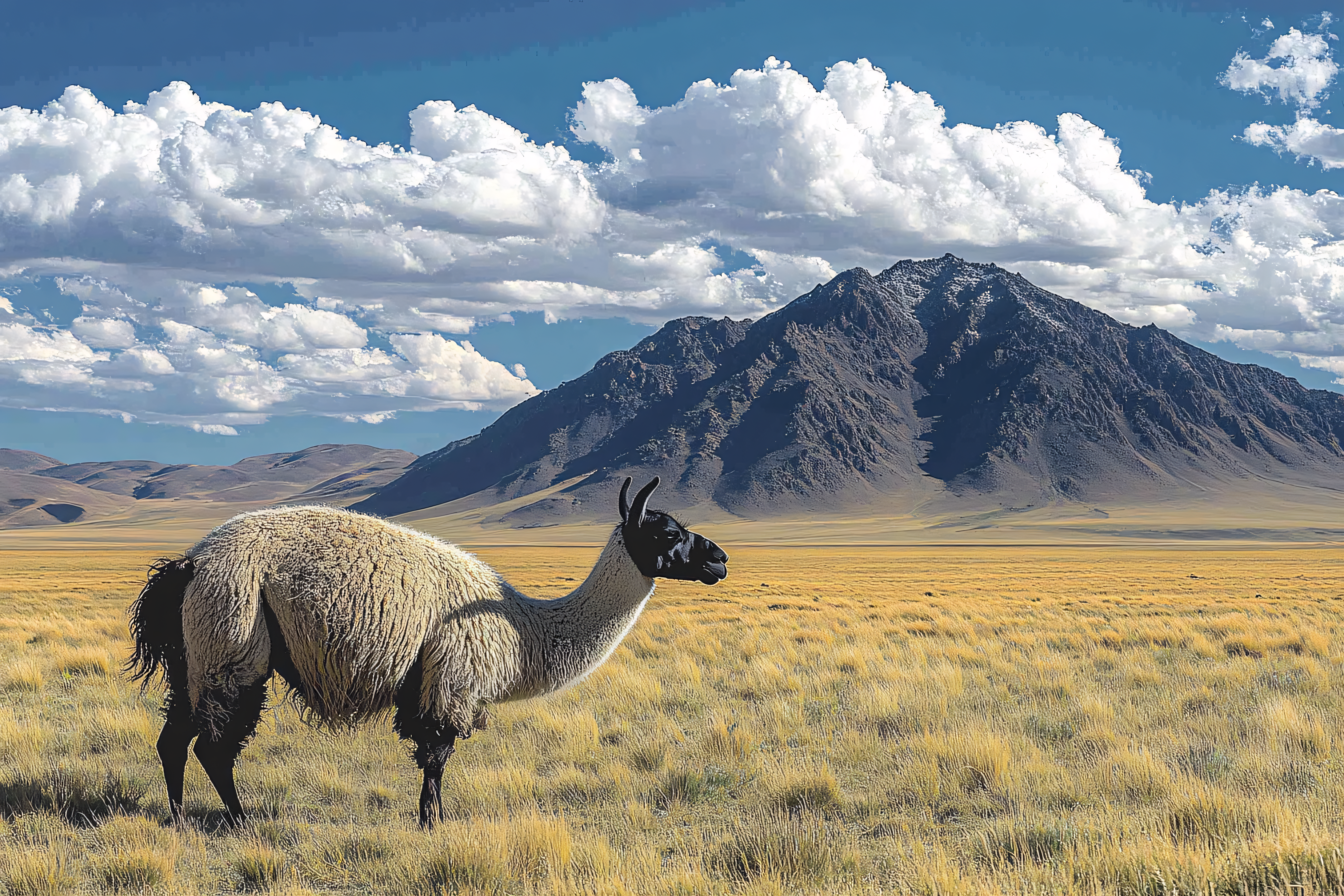 Llama In Mountain Landscape