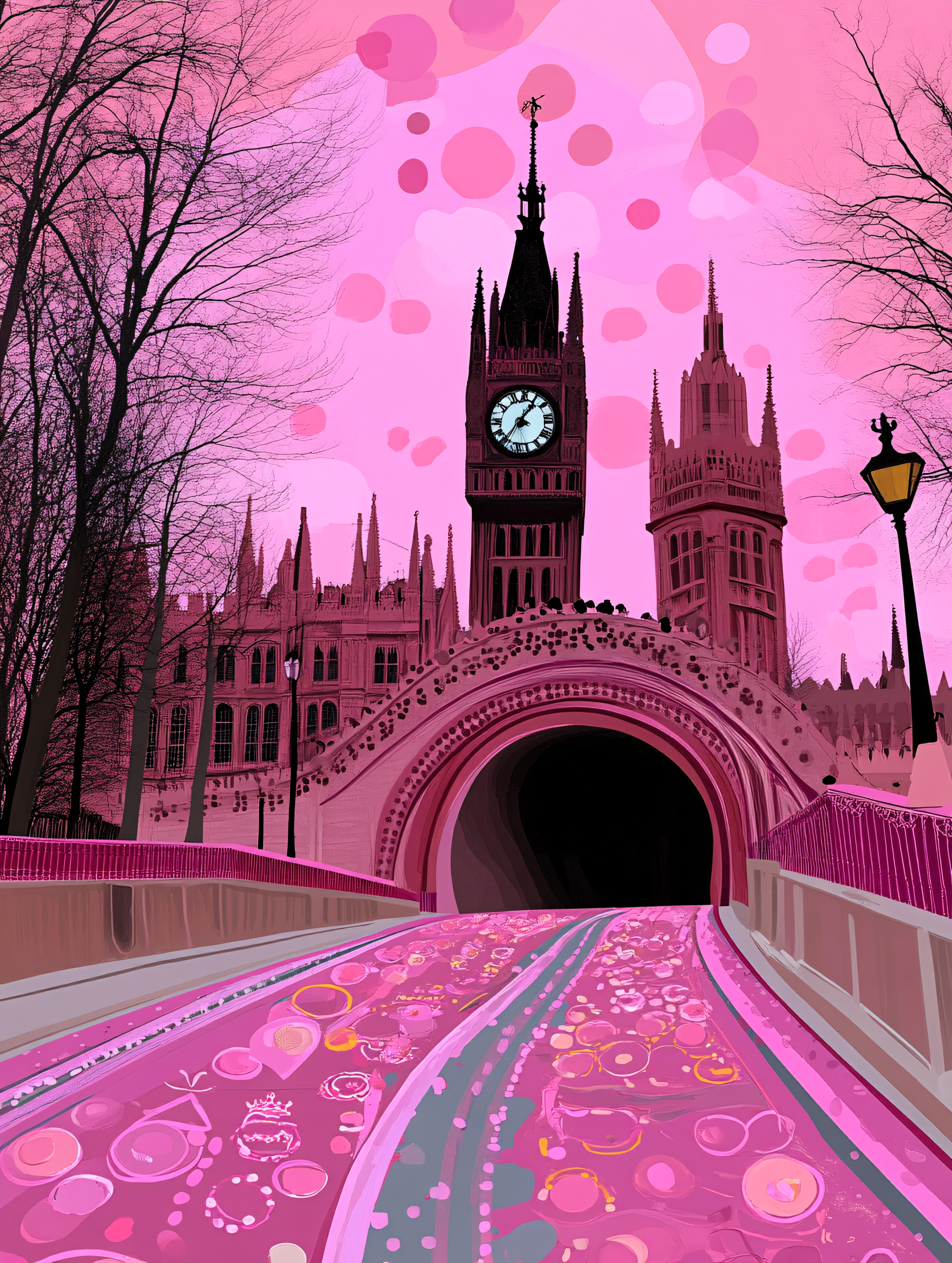 London In Pink Hues