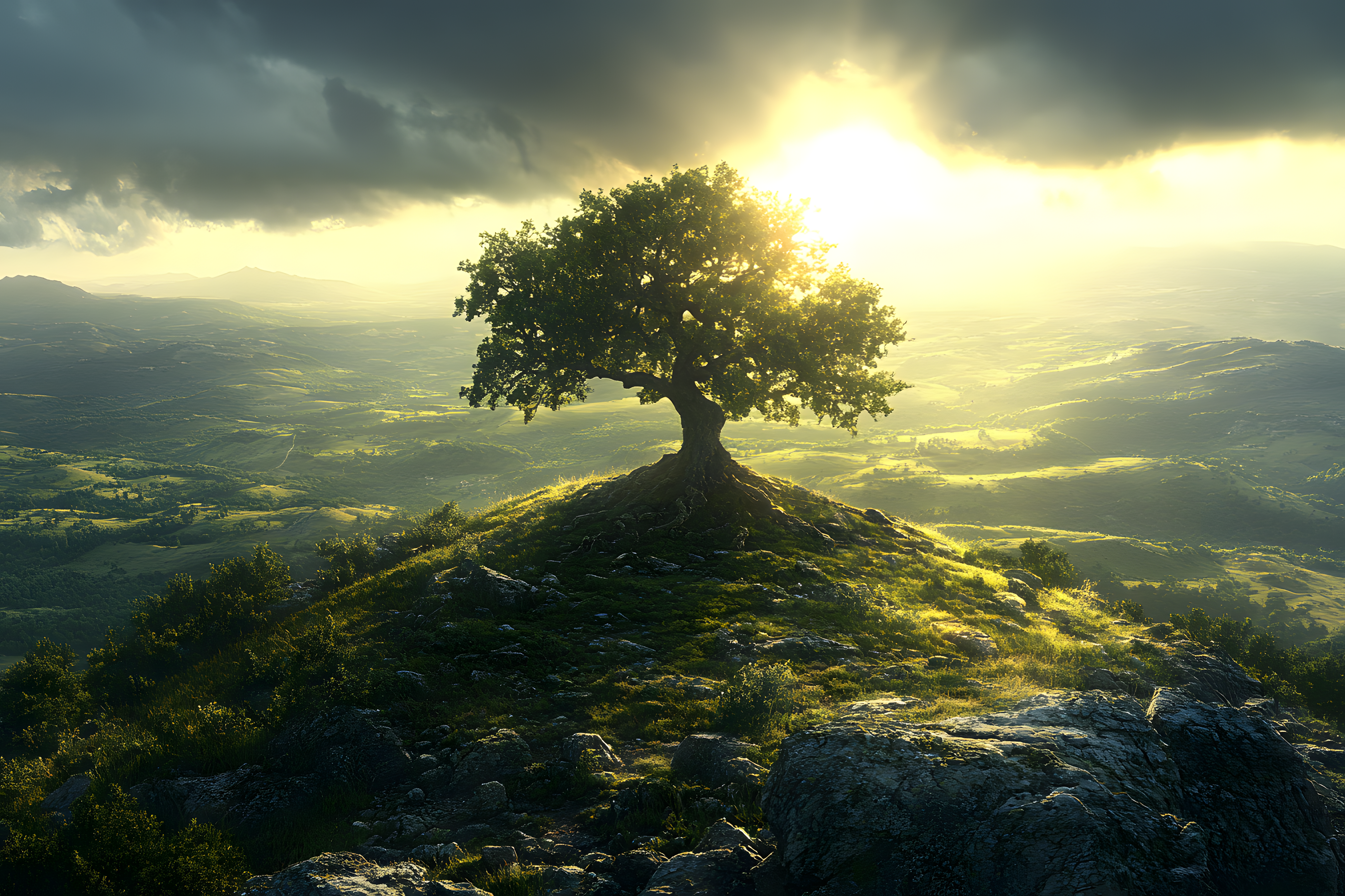 Lone Tree On Hilltop