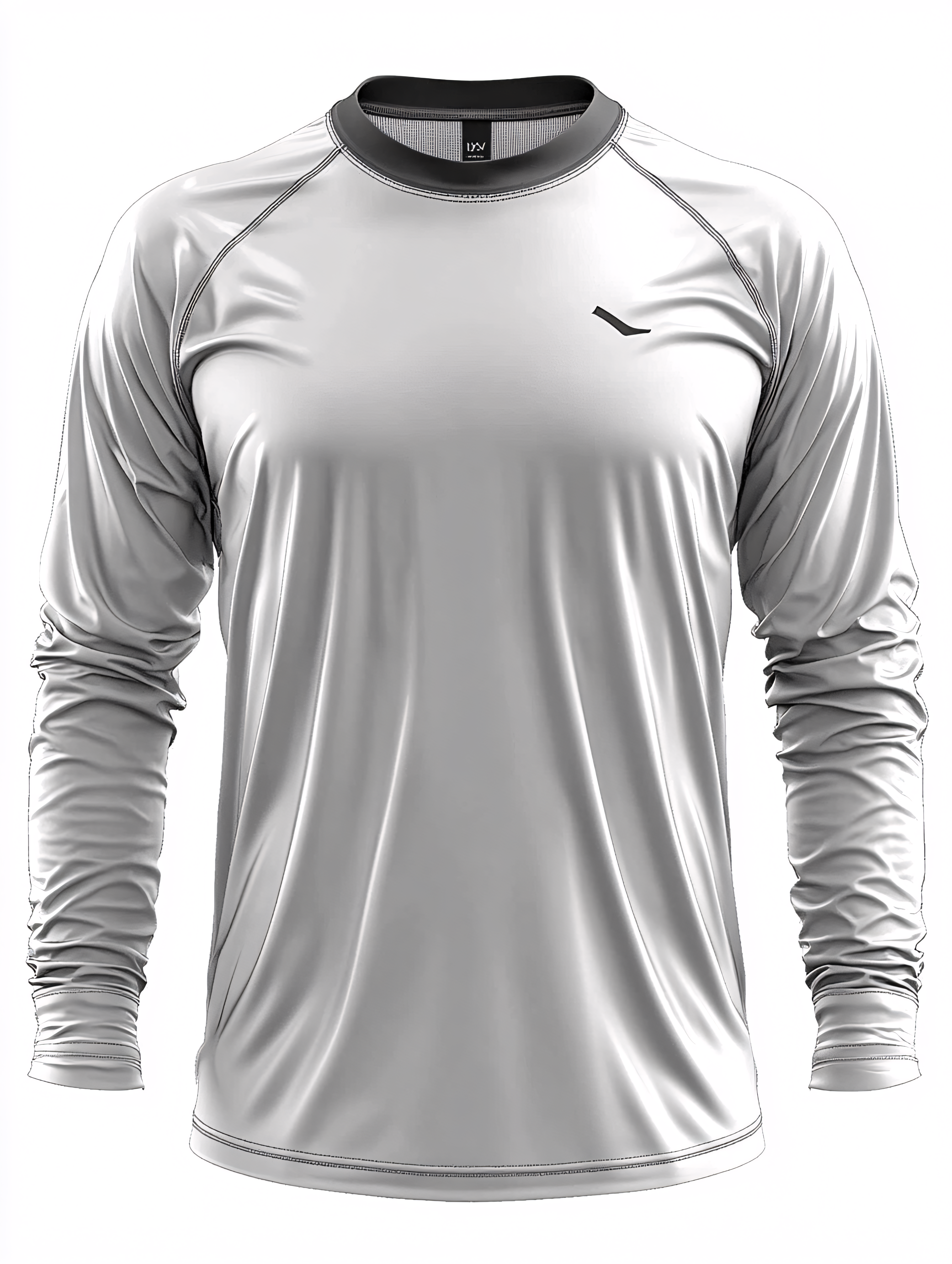 Long Sleeve Raglan Technical Shirt Mockup