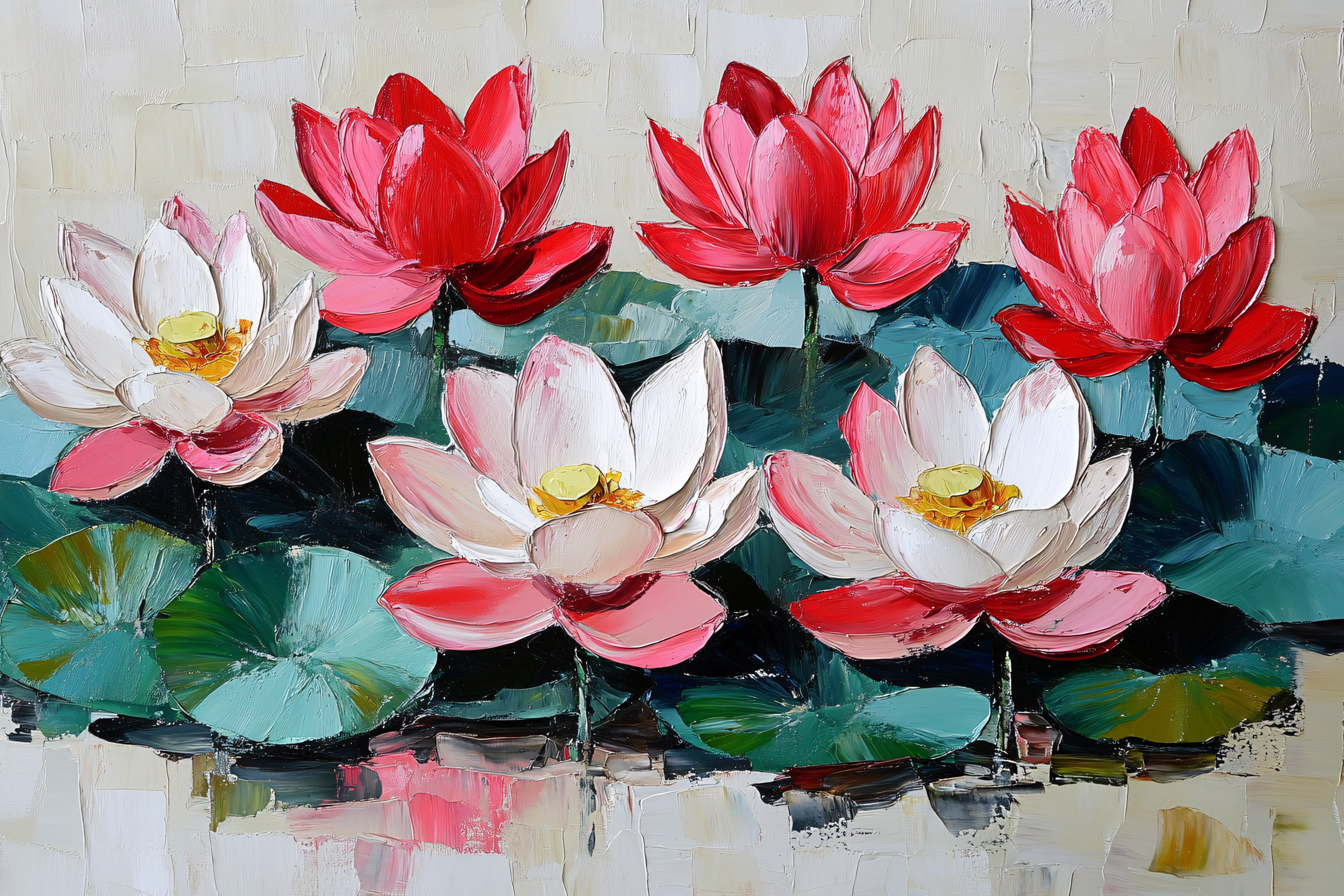Lotus Flowers Painting