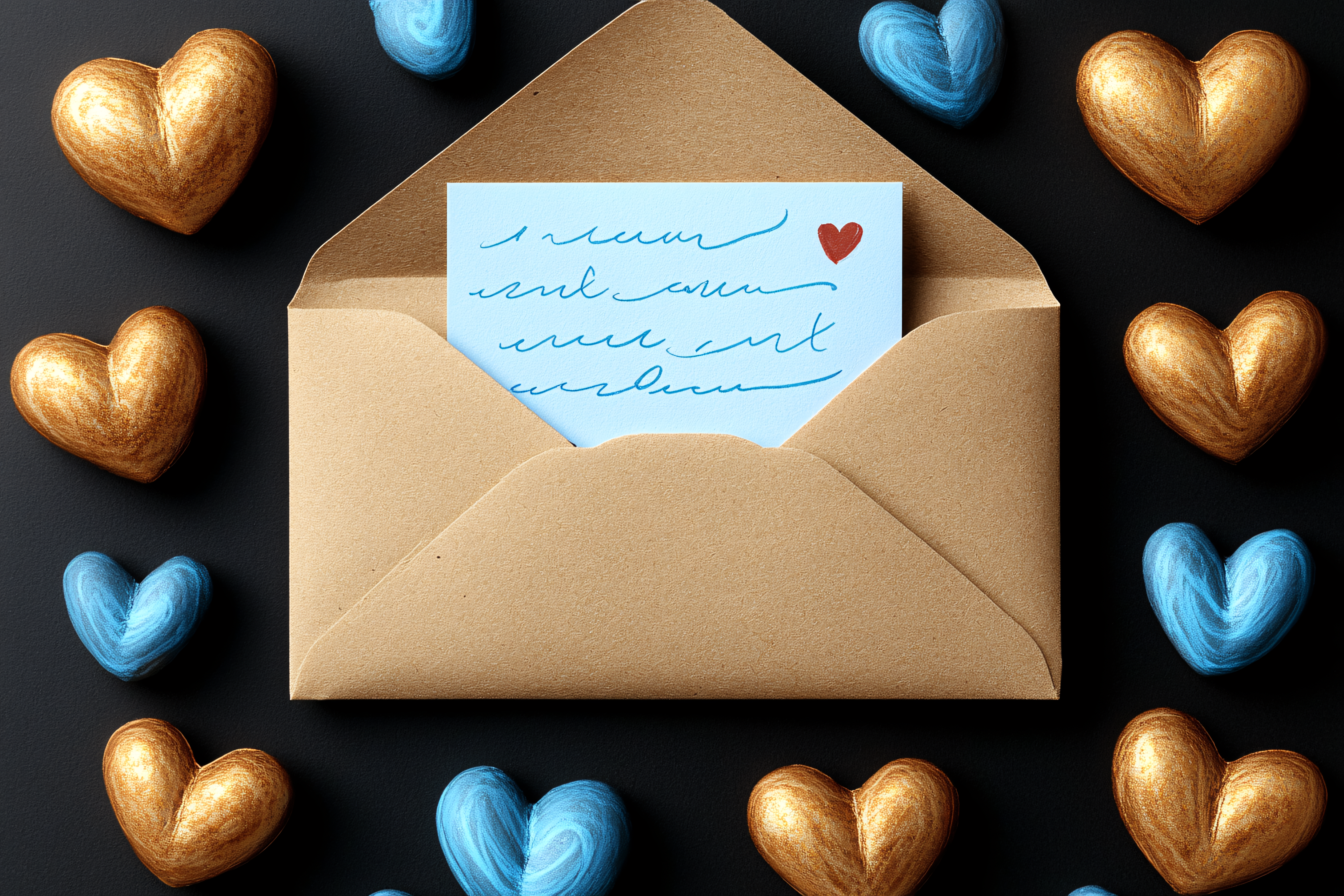 Love Letter Surrounded by Hearts