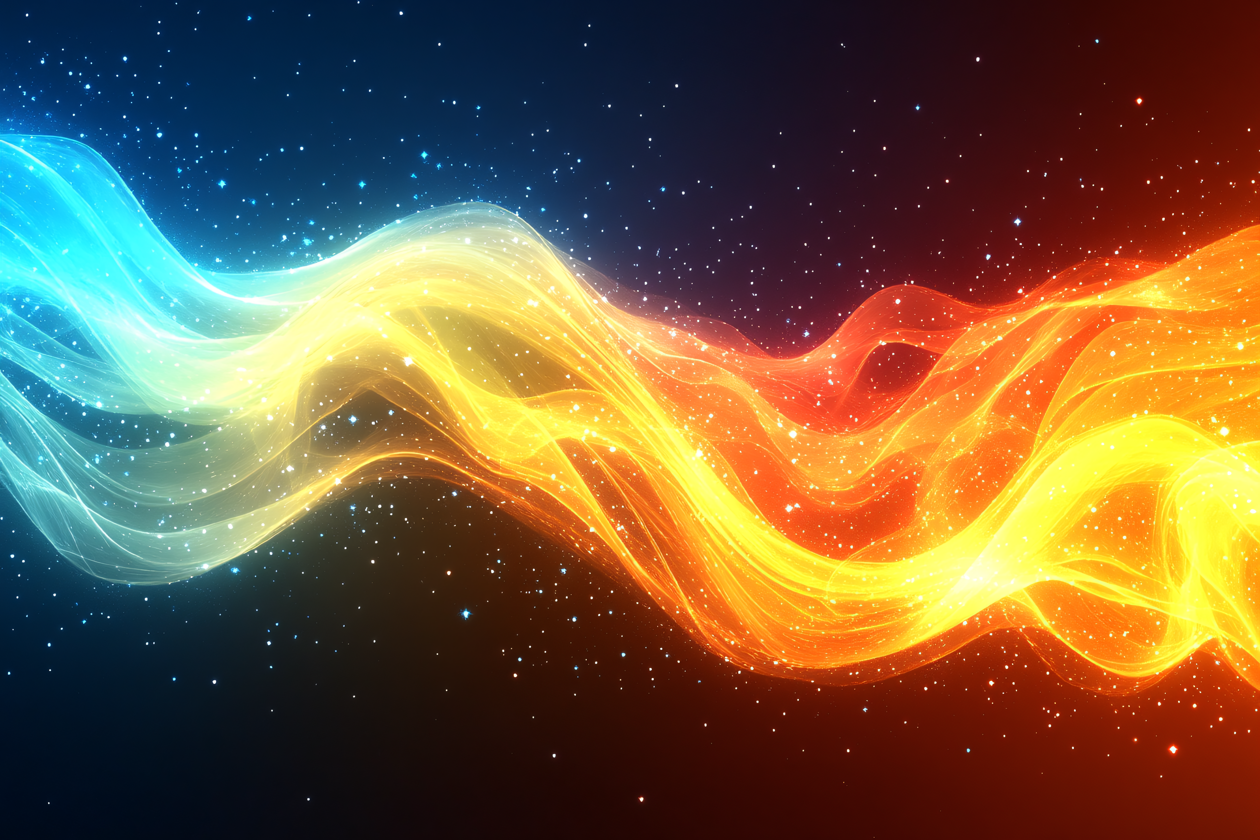Luminous Abstract Waves