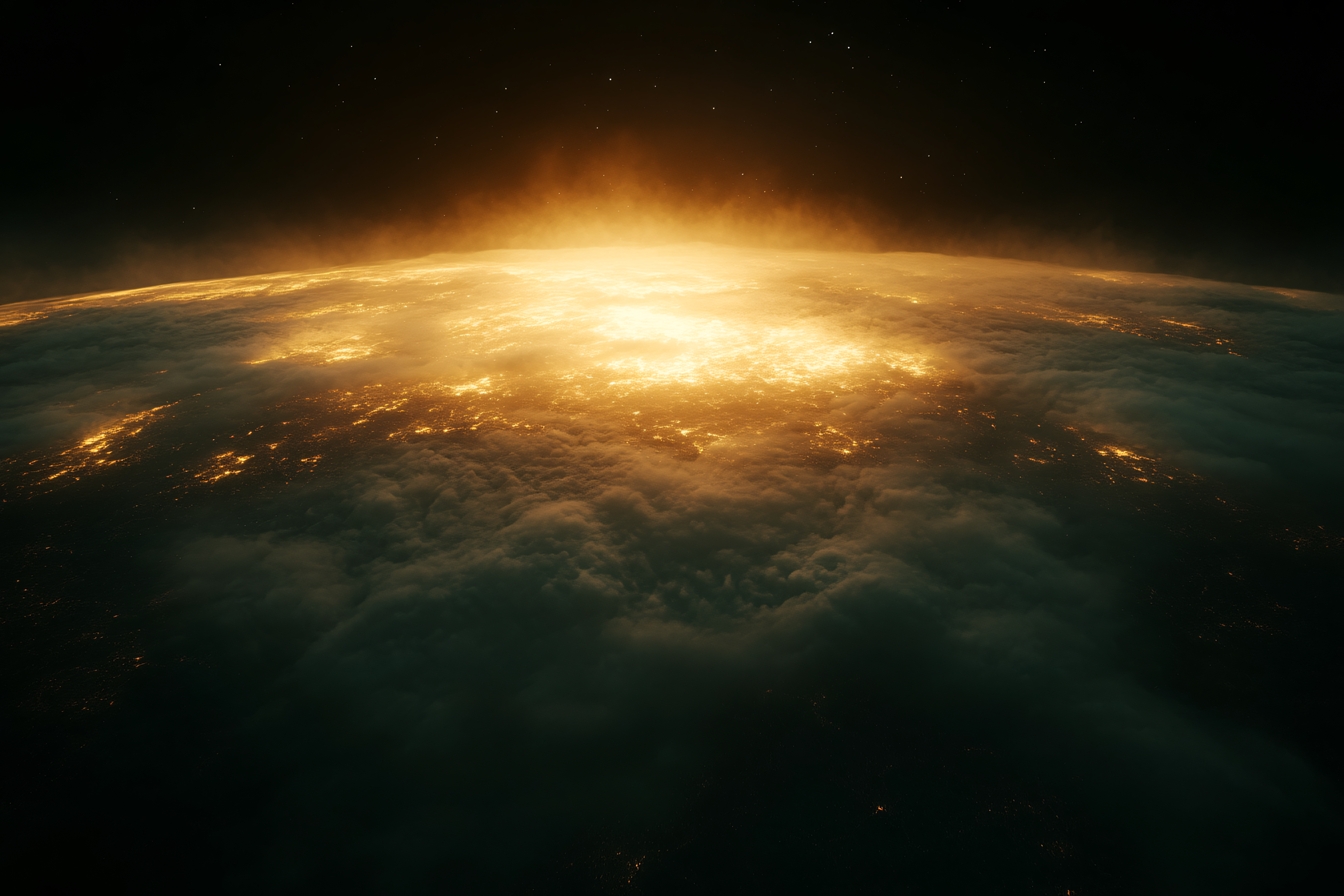 Luminous Cityscape from Space