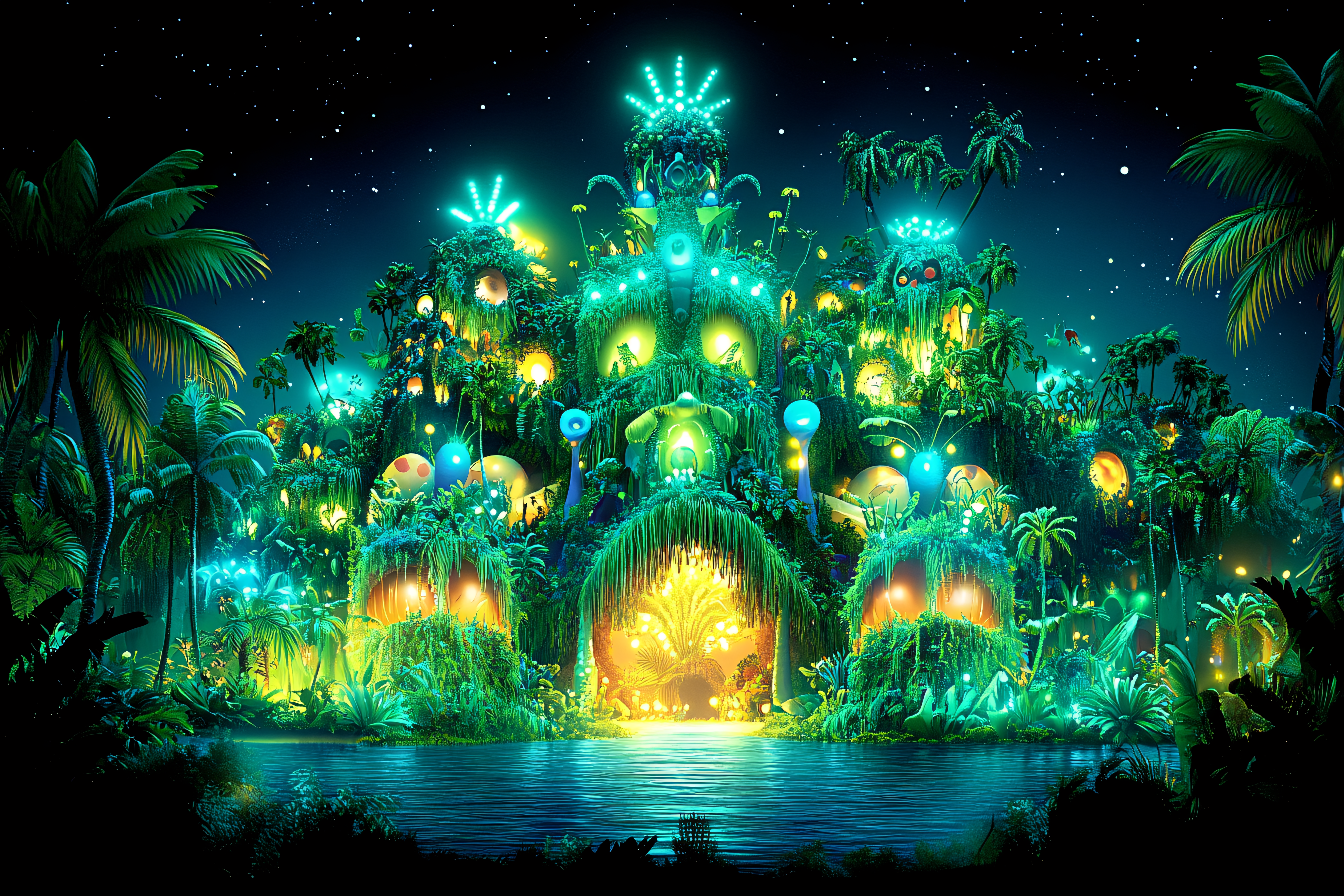 Luminous Jungle Temple